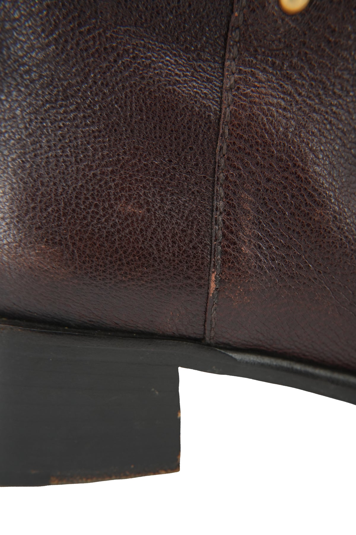 Prada brown leather riding boots size 38.5