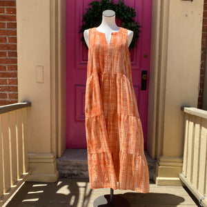 J.Jill orange tie dye tank dress size Medium