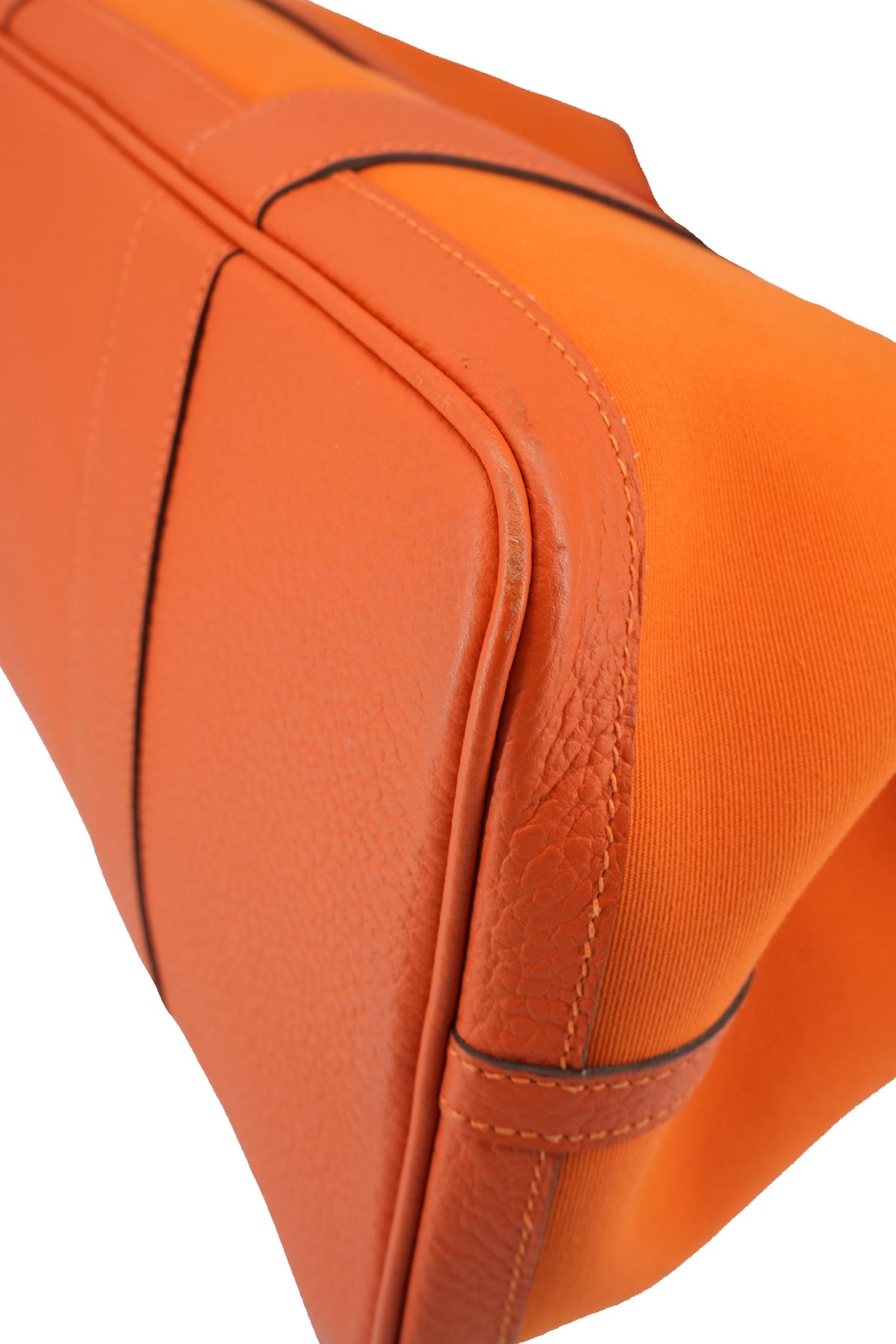 Hermès orange canvas leather Garden Party 36 T