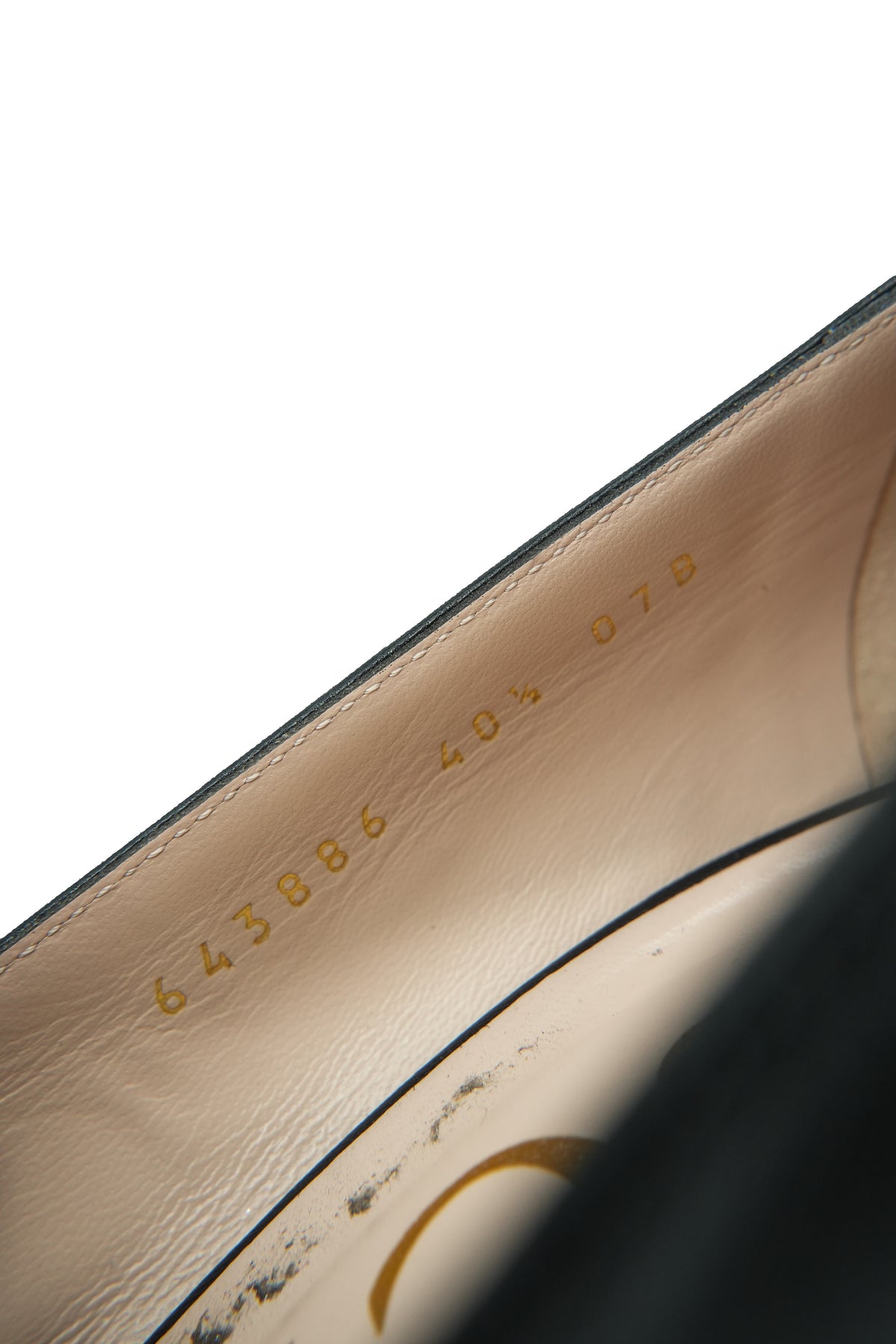 Gucci black leather Malaga Kid Horsebit 75mm Pumps size 40.5 643886