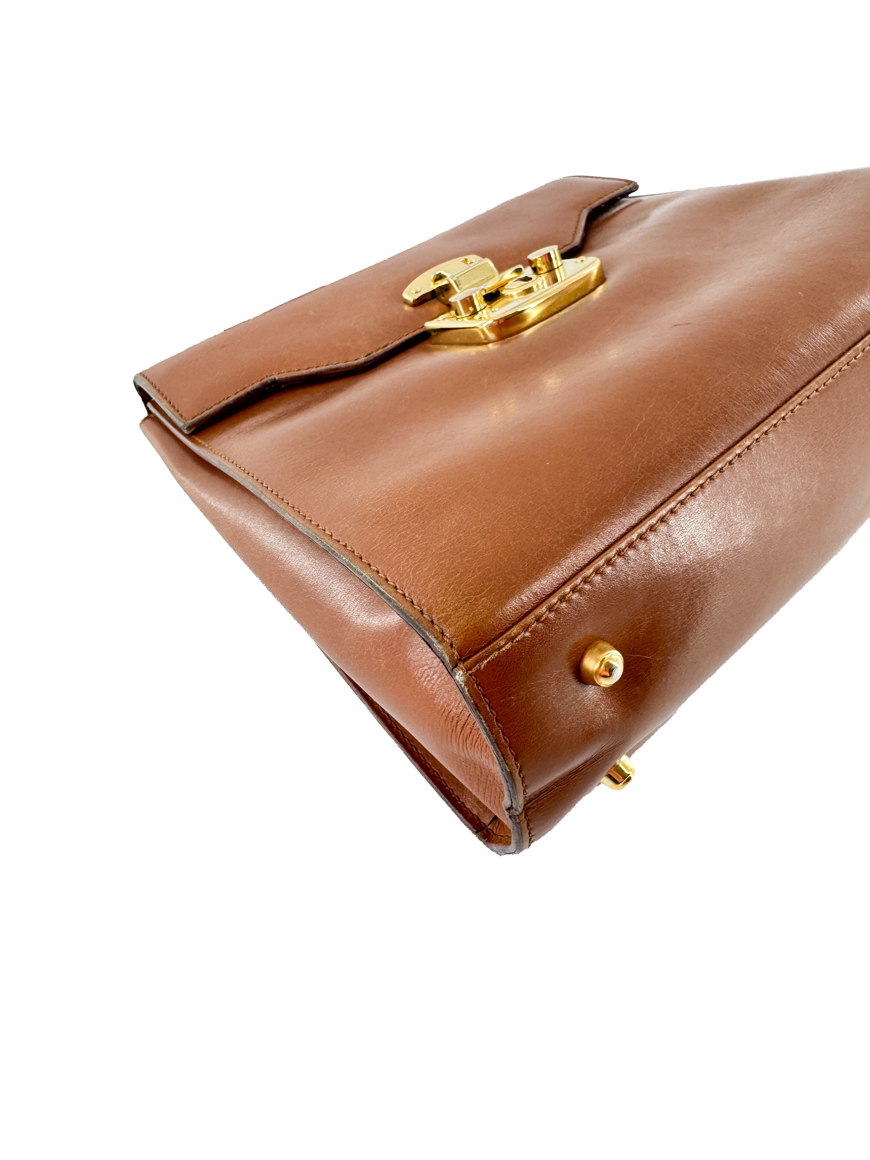 Gucci brown vintage Lady Lock top handle bag 000-110-0211