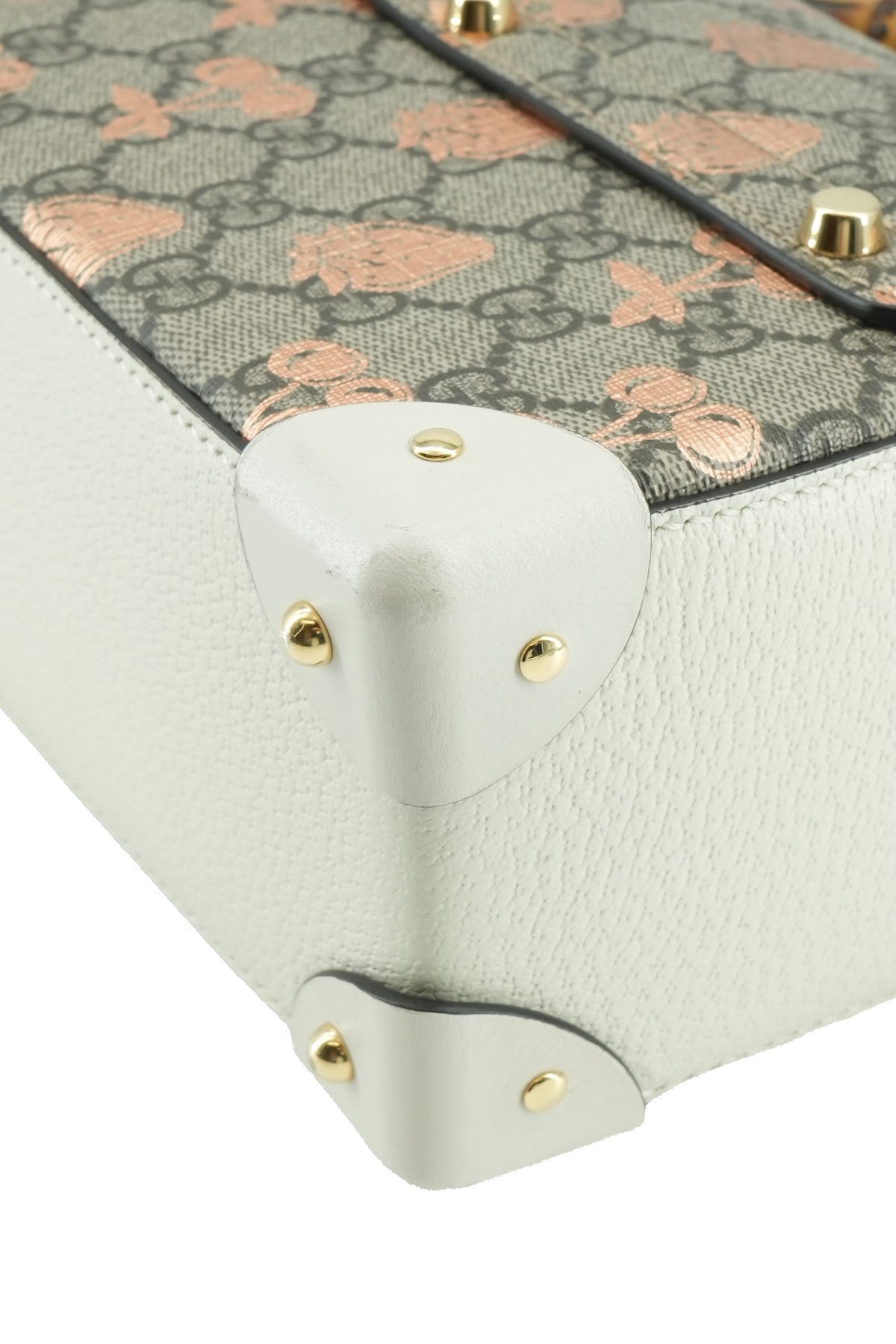 Gucci GG Supreme small Padlock bamboo top handle