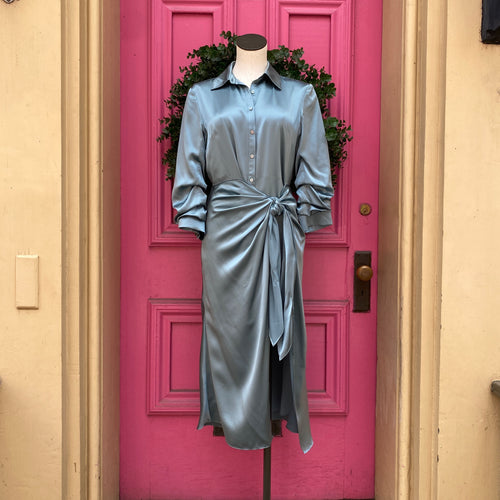 Cinq à Sept teal dress size 4 NWT