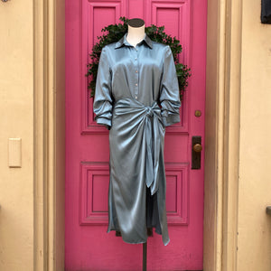 Cinq à Sept teal dress size 4 NWT