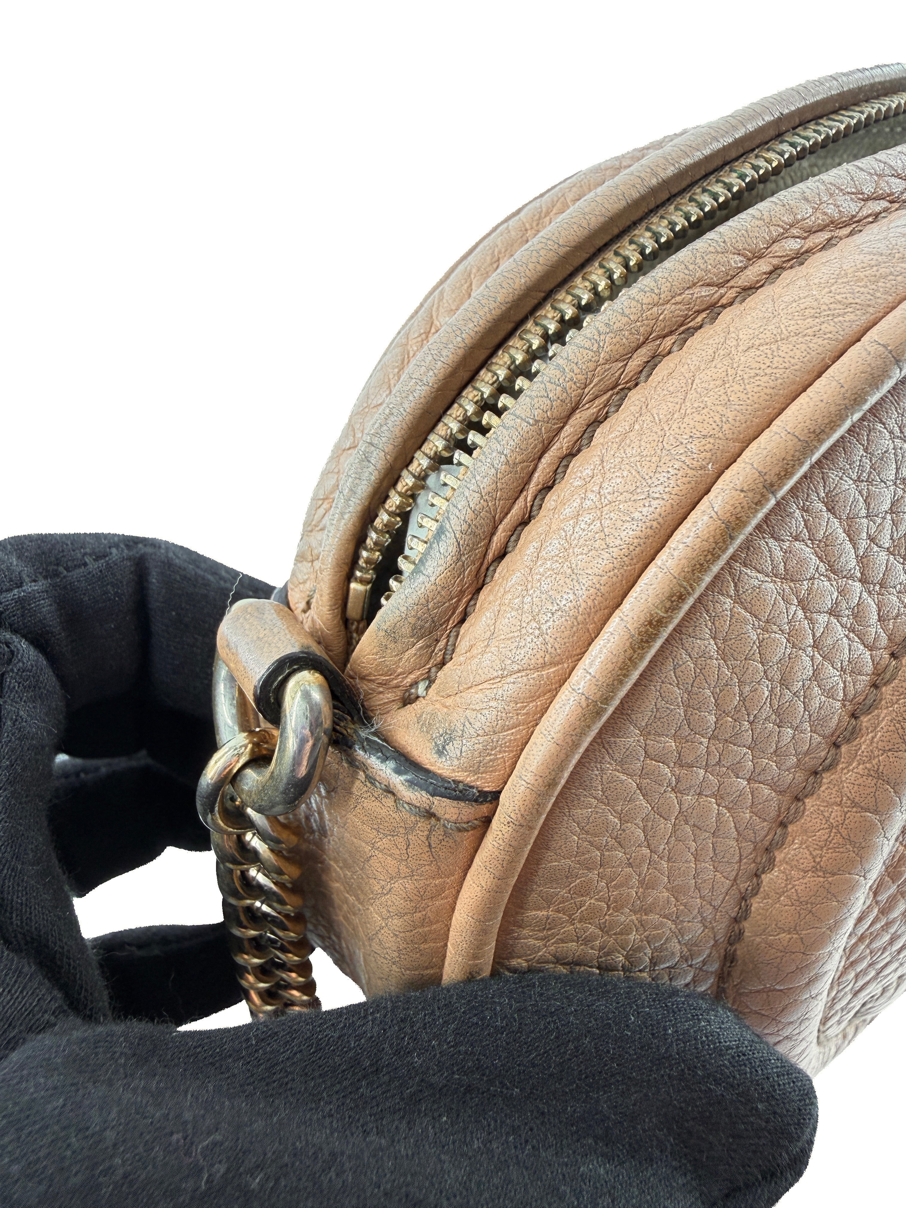Gucci brown leather soho disco mini crossbody 353965 498879