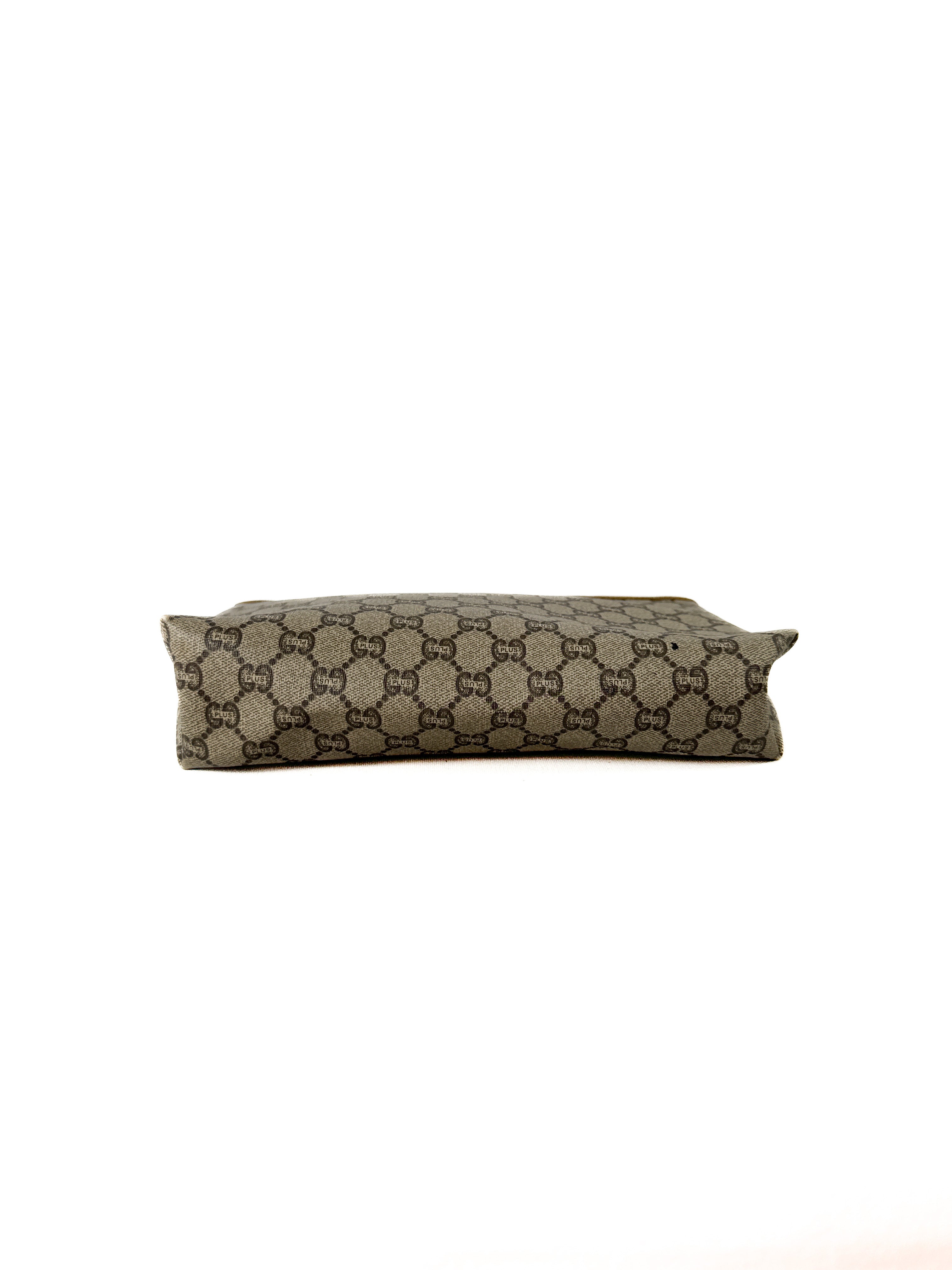 Gucci Plus signature vintage coated canvas clutch