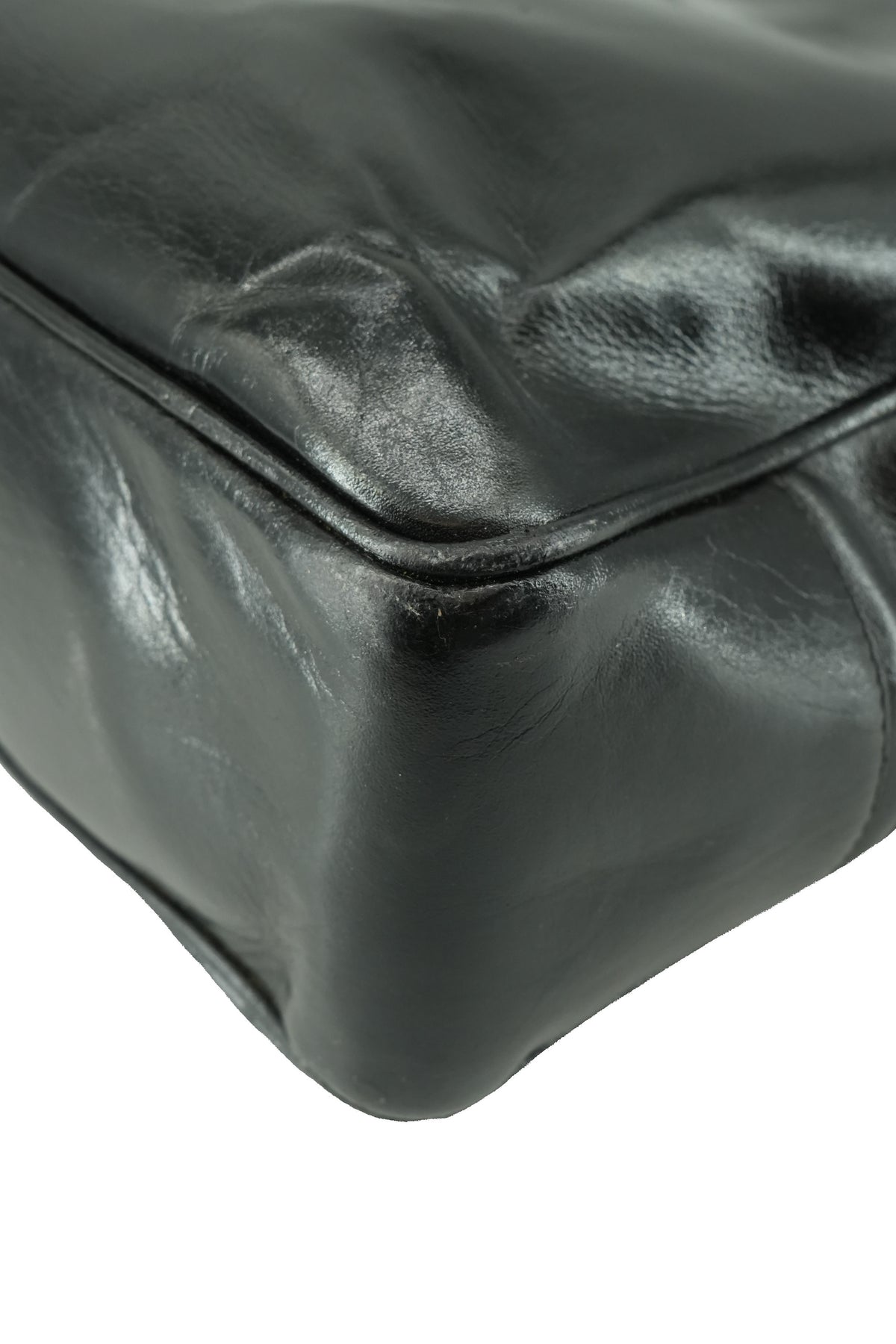 Chanel black leather vintage Timeless tote 1970888