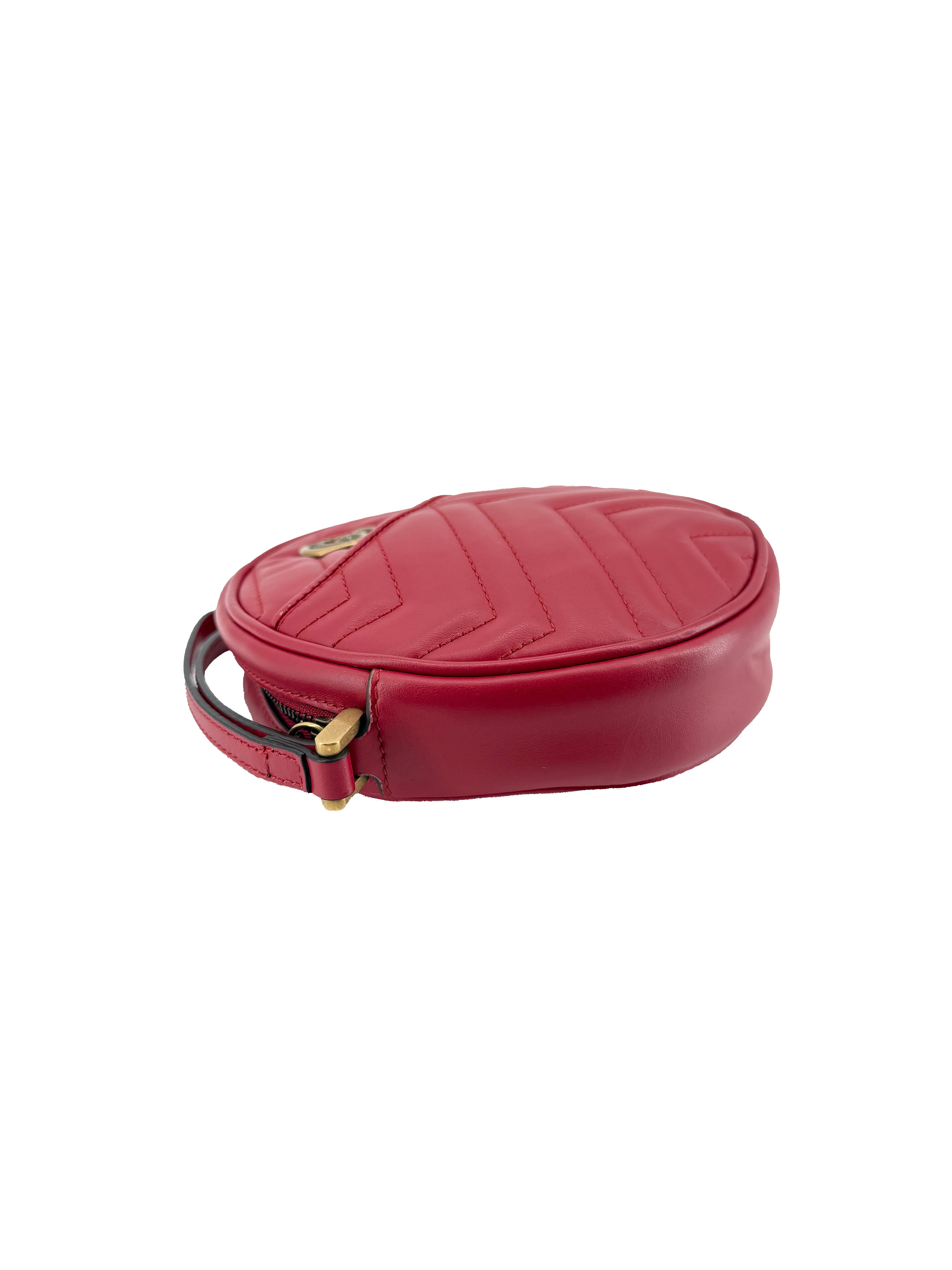 Gucci red Marmont GG wristlet 575164-584046