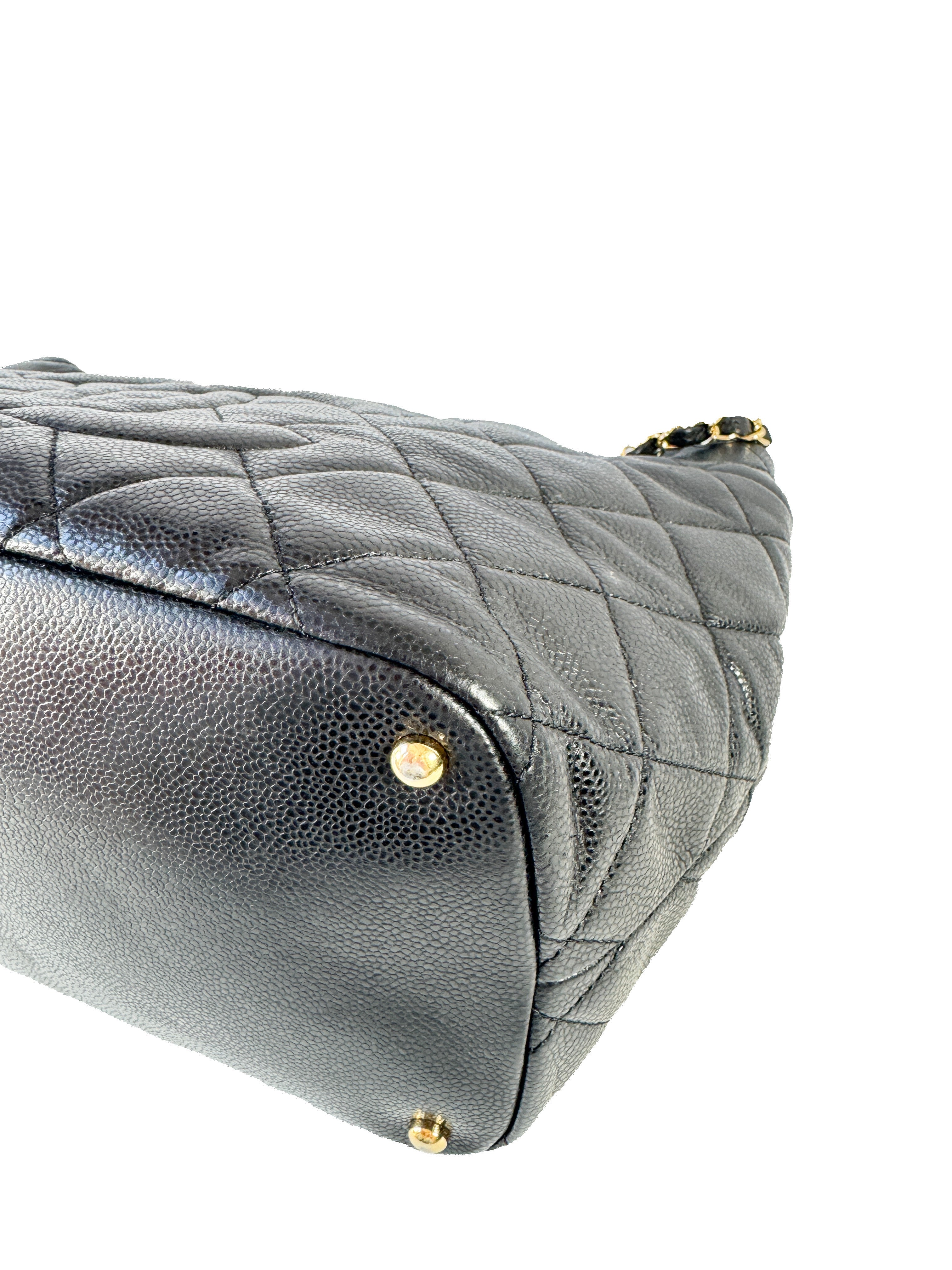 Chanel black Caviar leather timeless soft tote 17266763