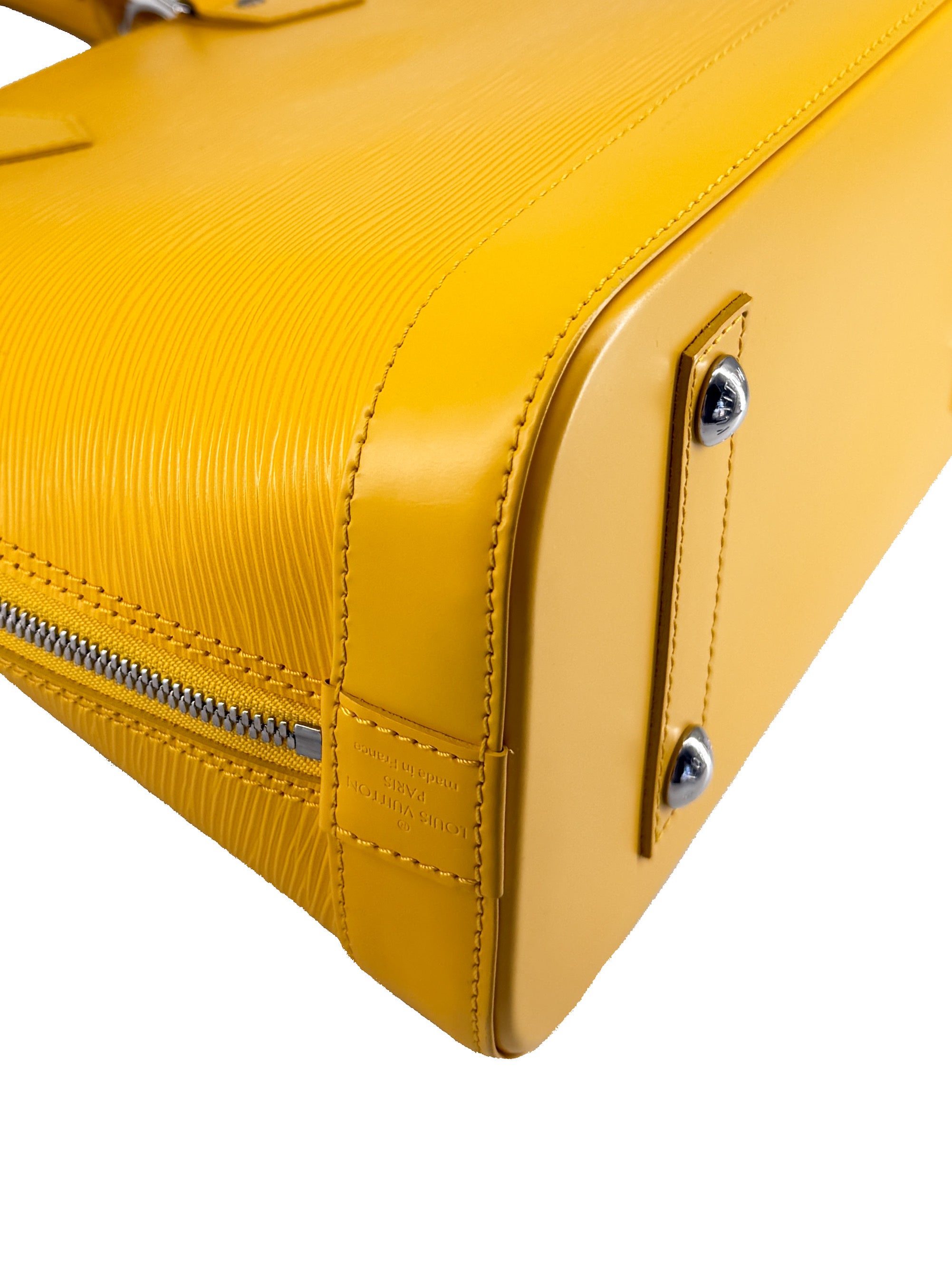 Louis Vuitton epi leather Citron yellow Alma PM