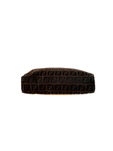 Fendi brown black Zucchino zip pouch