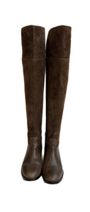 Tory Burch Simone over the knee brown suede boots size 8.5