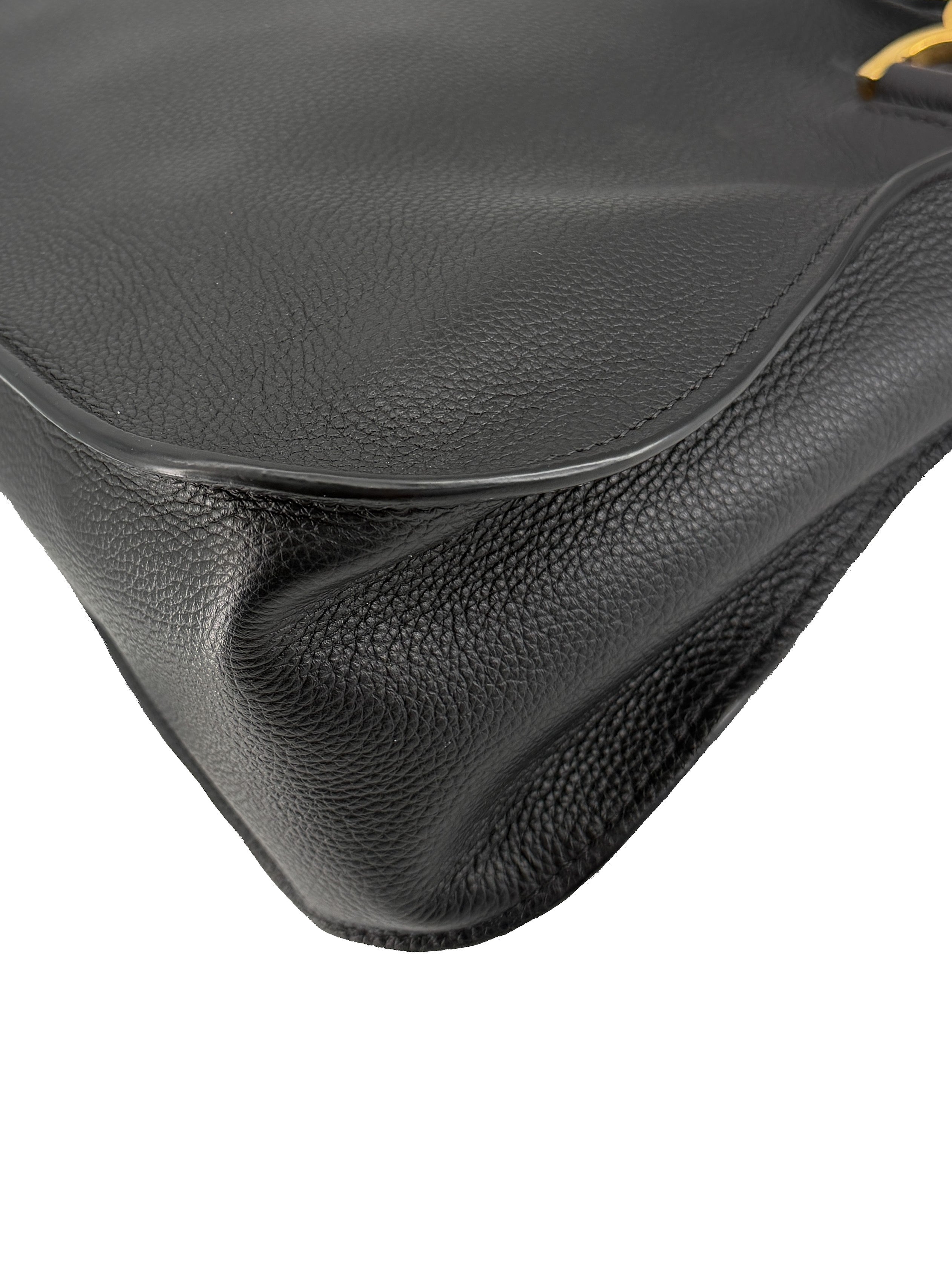 Chloé black leather Marcie double carry satchel D0NVSN