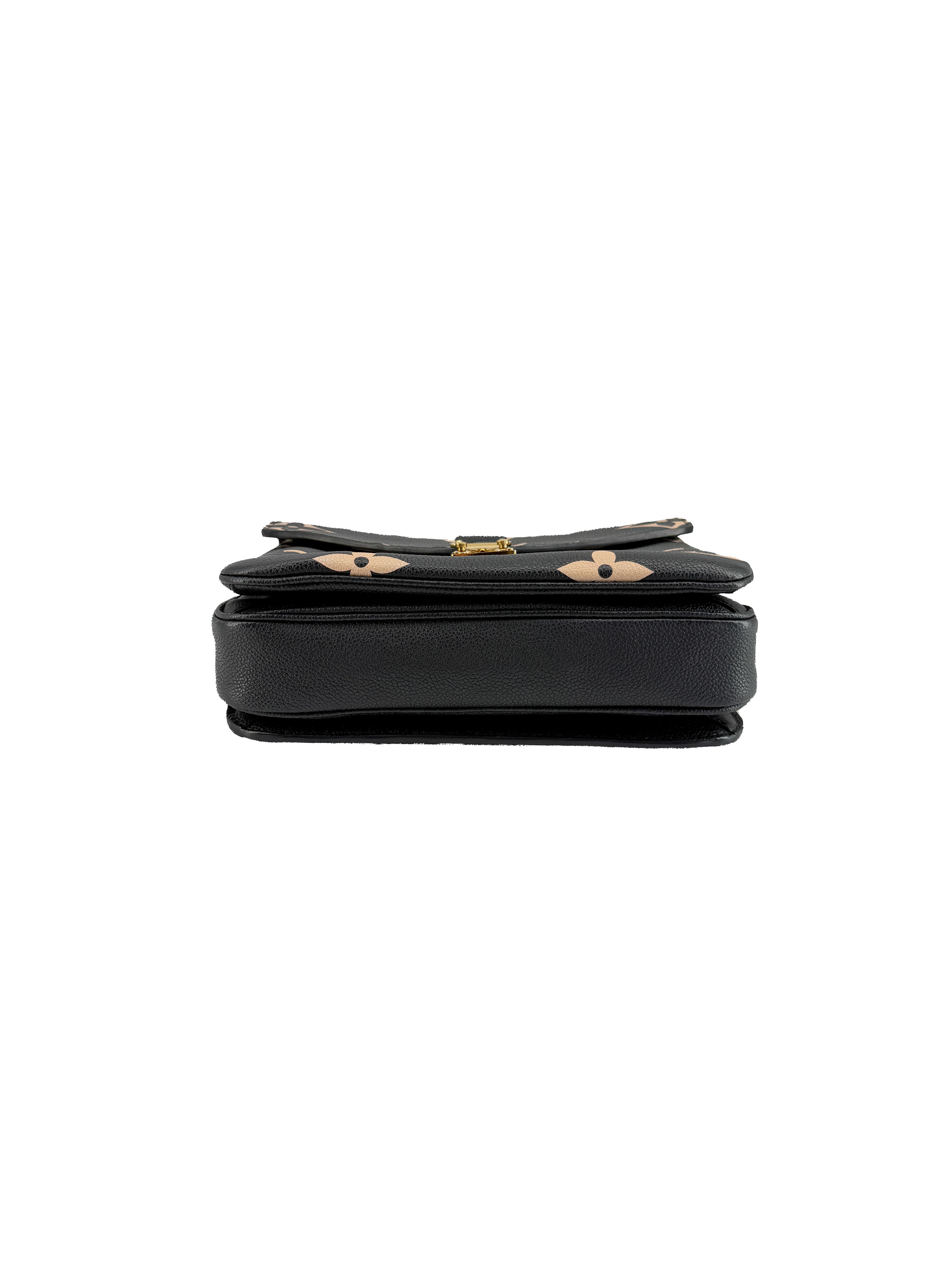 Louis Vuitton black, cream empreinte leather Pochette Metis DU5210