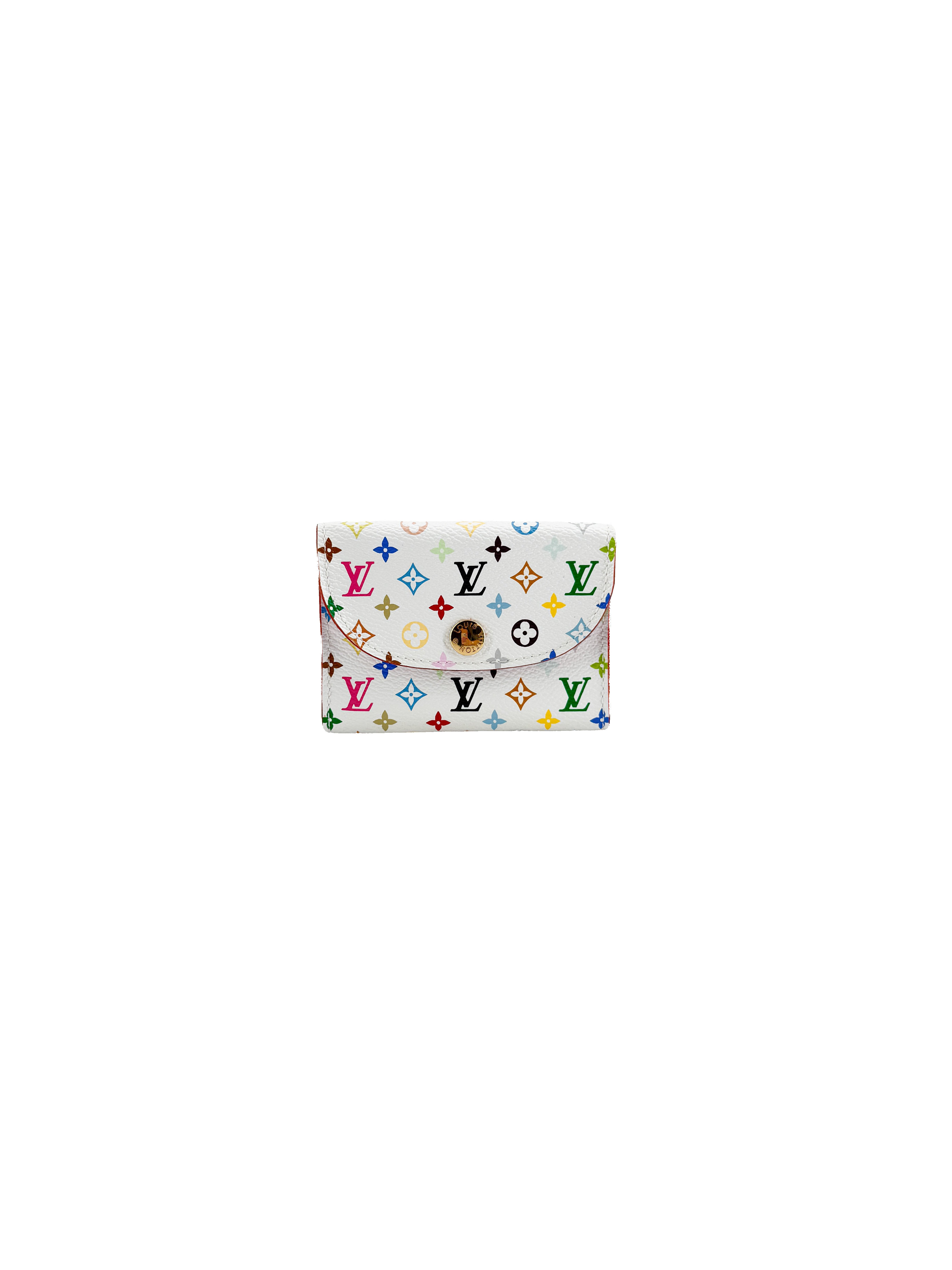 Louis Vuitton white multicolor card wallet CA2069