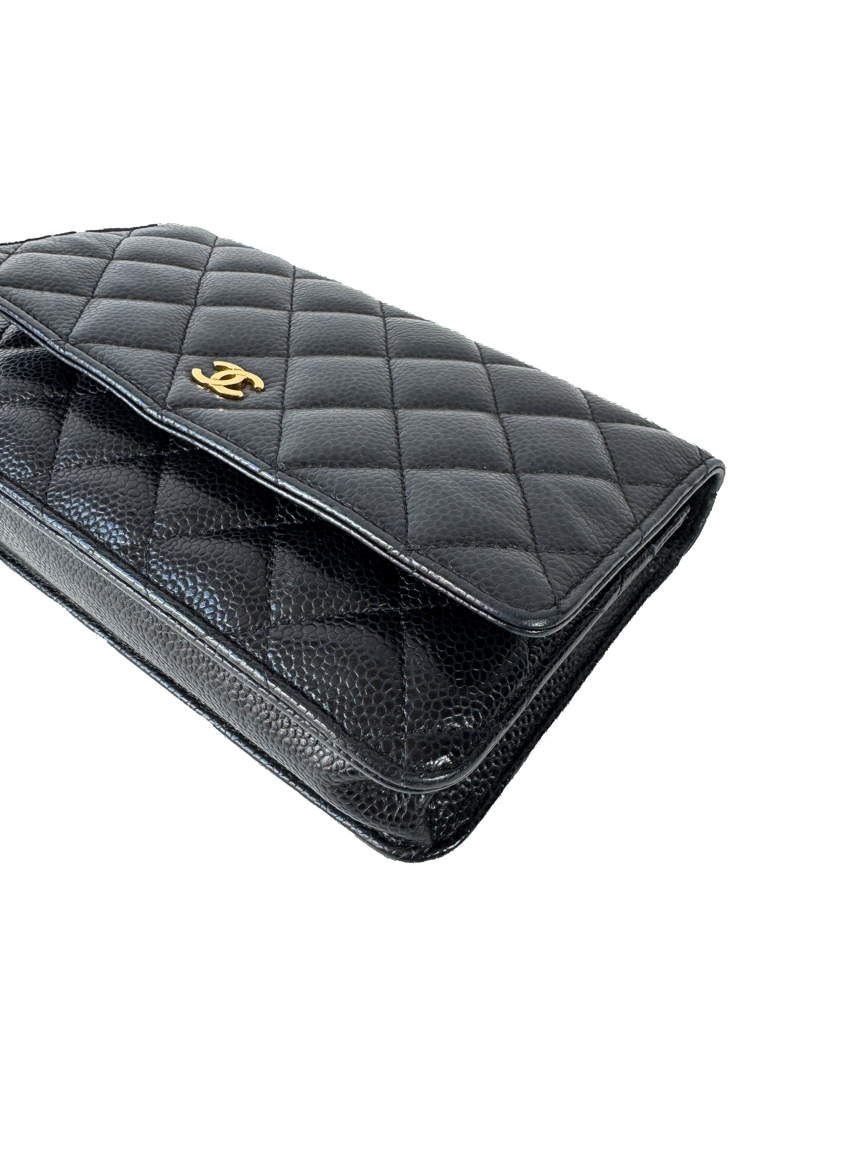 Chanel black caviar leather WOC 26009956