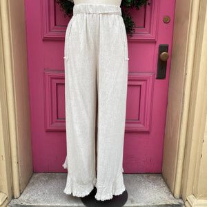 Umgee beige wide leg pants size 2X NWT