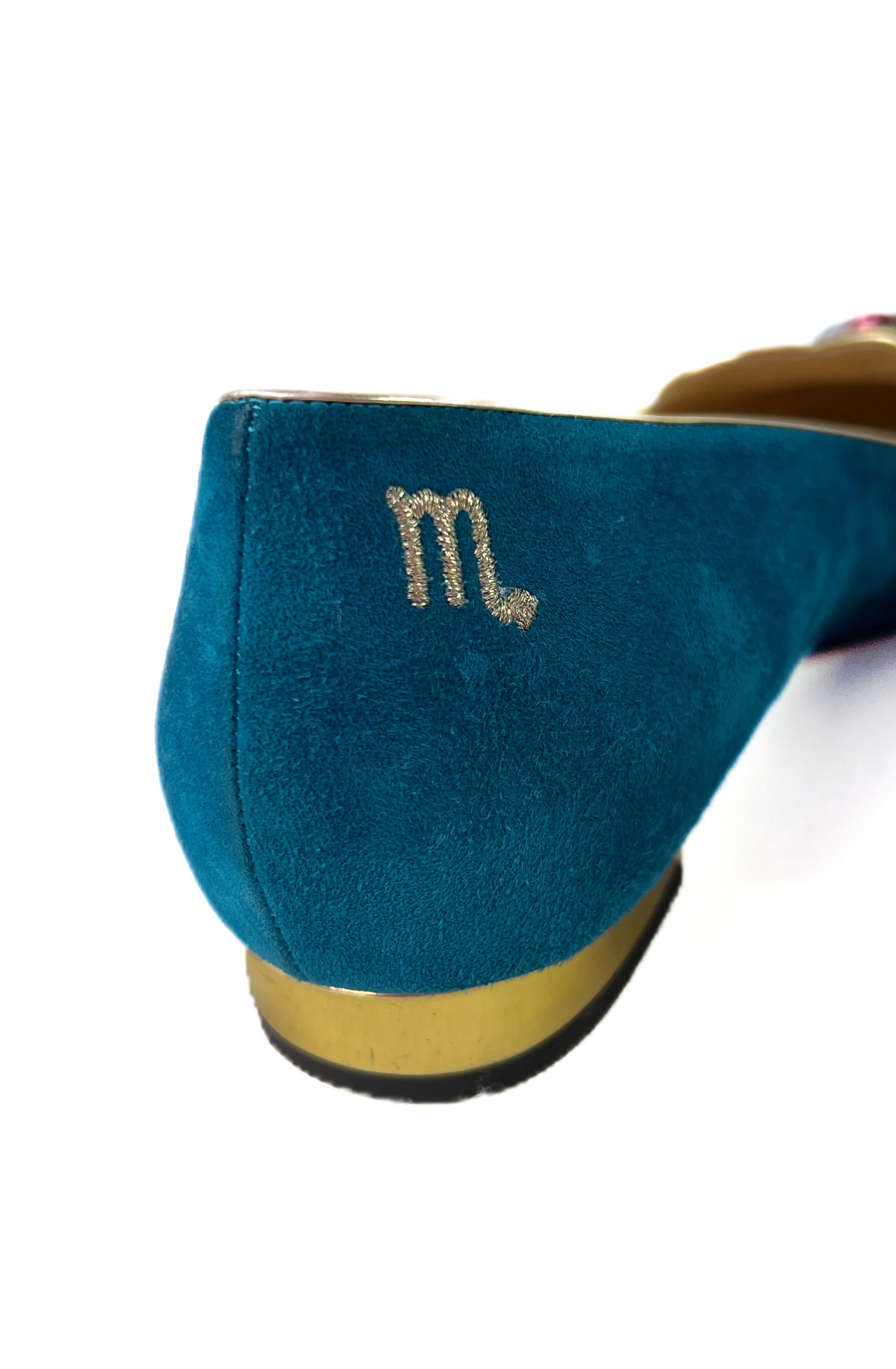 Charlotte Olympia teal birthday Scorpio slipper size 39 Charlotte Olympia teal birthday Scorpio slipper size 39