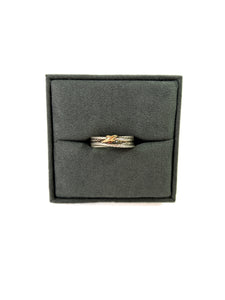 David Yurman crossover 18k gold sterling ring size 12