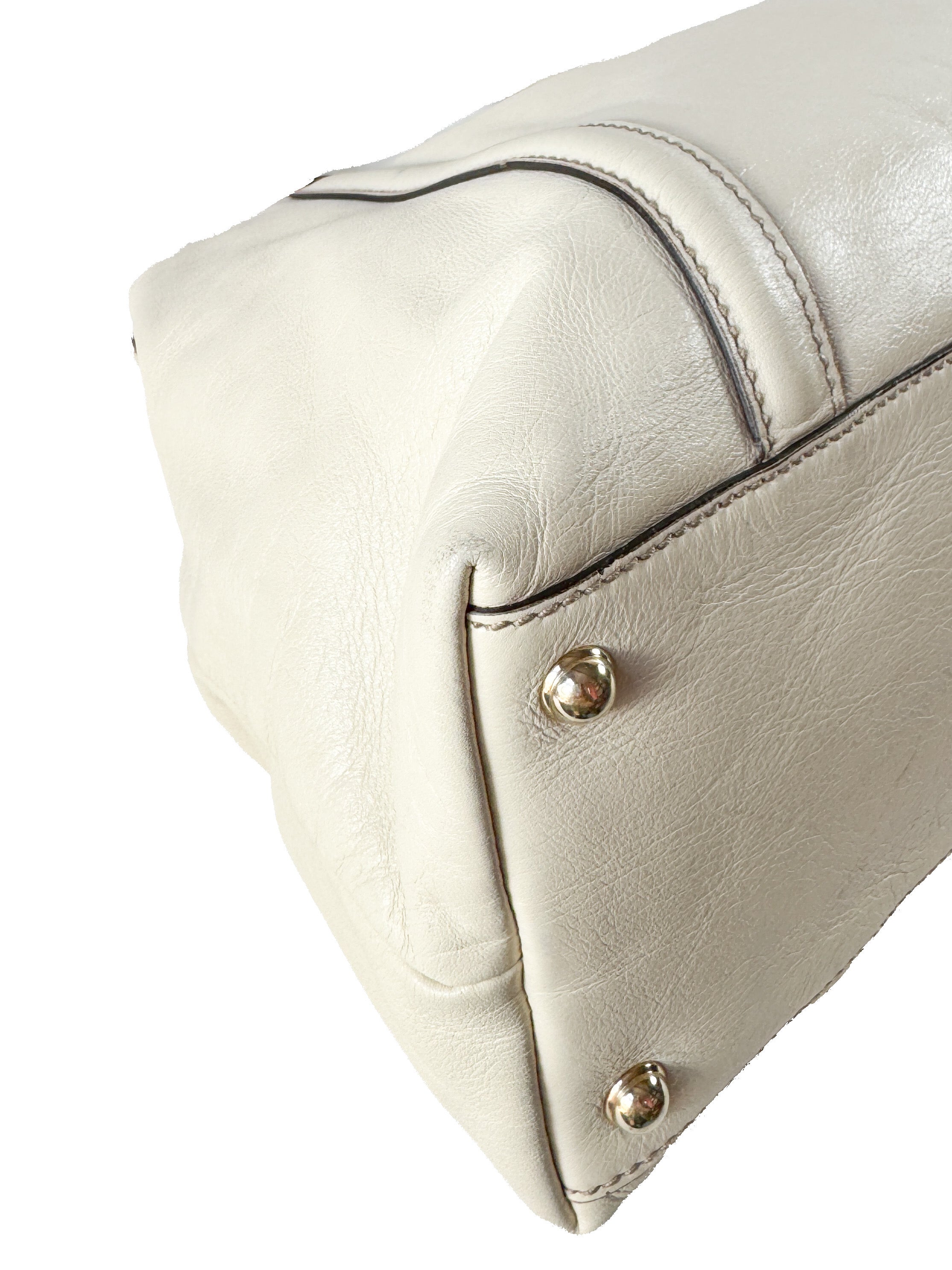 Gucci cream Britt leather shoulder bag 213317 *as is*