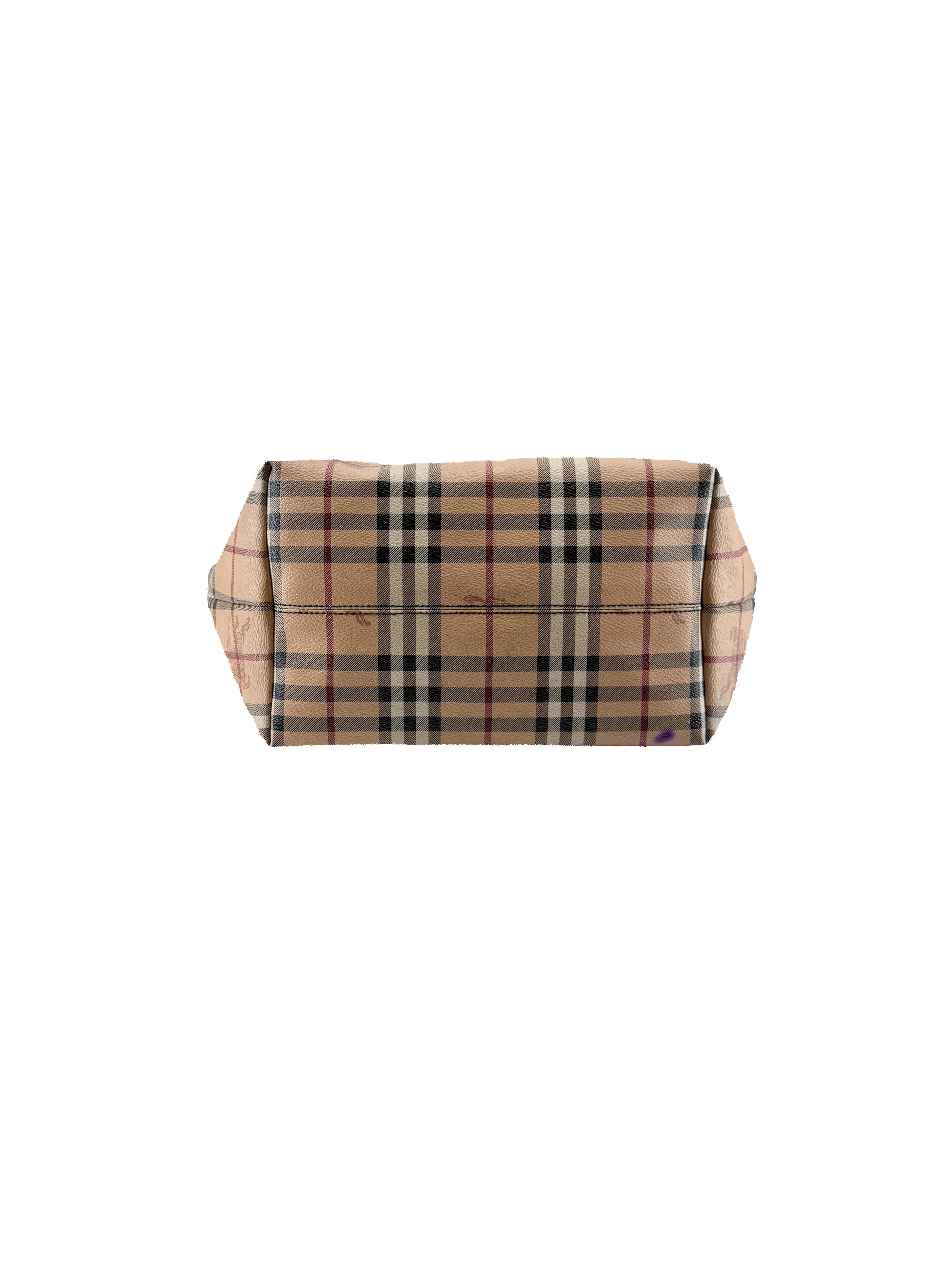 Burberry check coated canvas tote *as is*