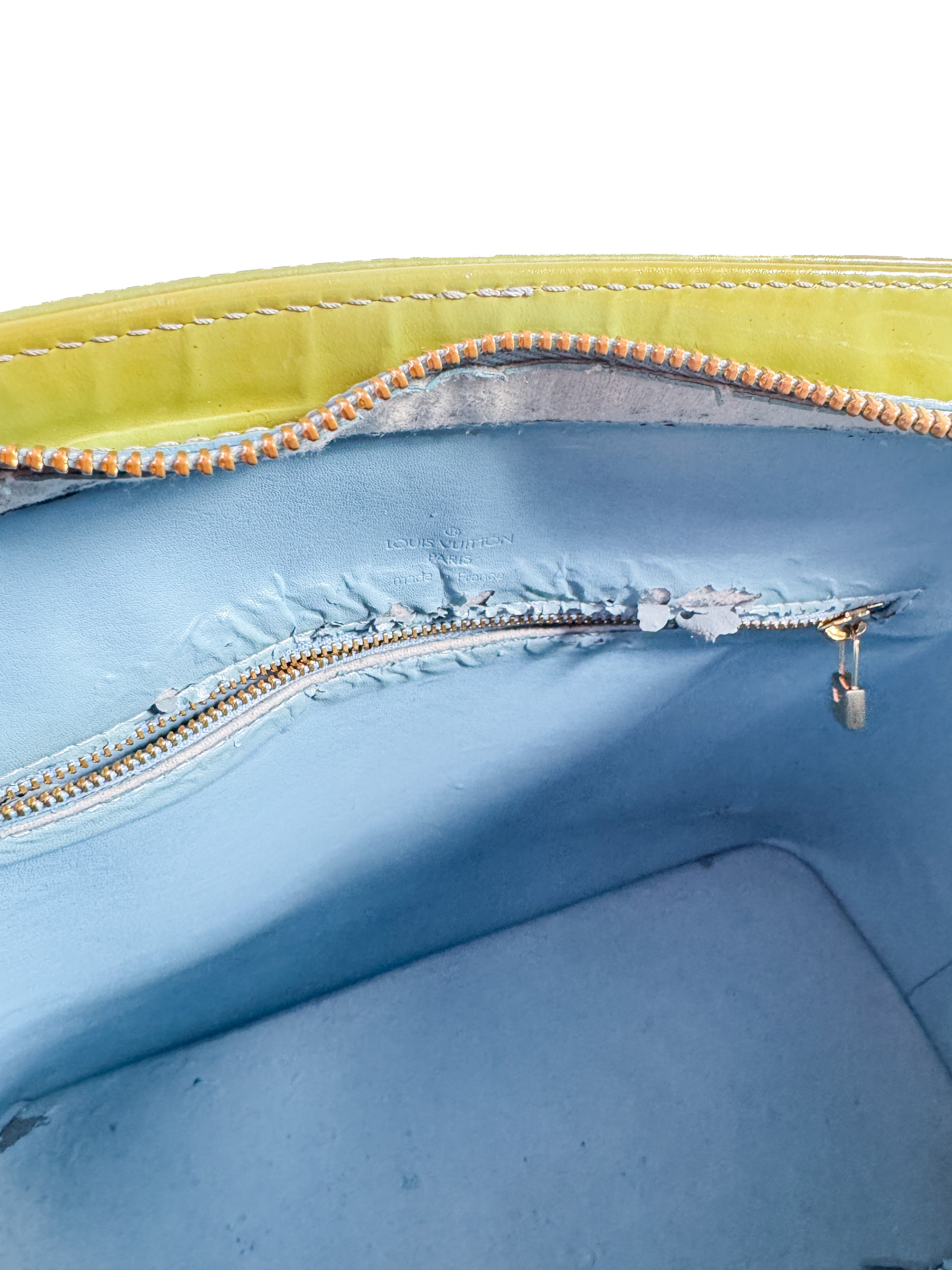 Louis Vuitton lime green vernis Houston tote TH1909 *as is*