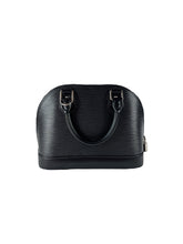 Louis Vuitton black epi Alma BB w/strap NFC