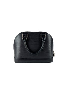 Louis Vuitton black epi Alma BB w/strap NFC