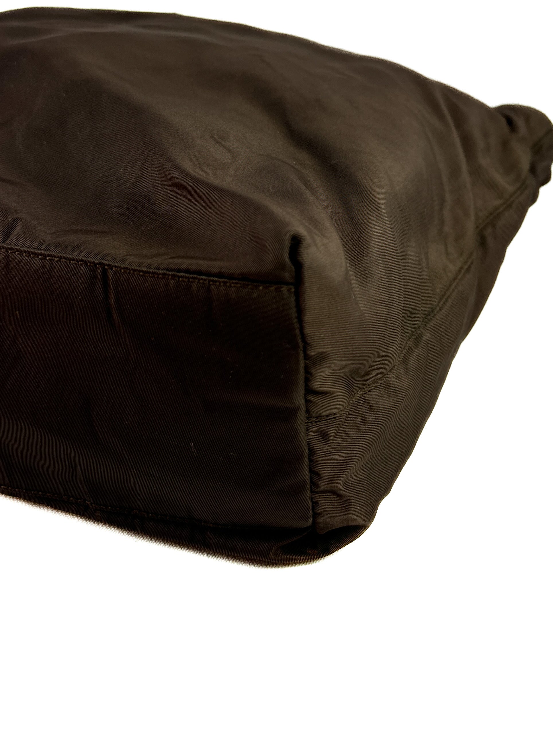 Prada brown nylon tote **as is**