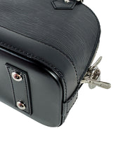 Louis Vuitton black epi Alma BB w/strap NFC