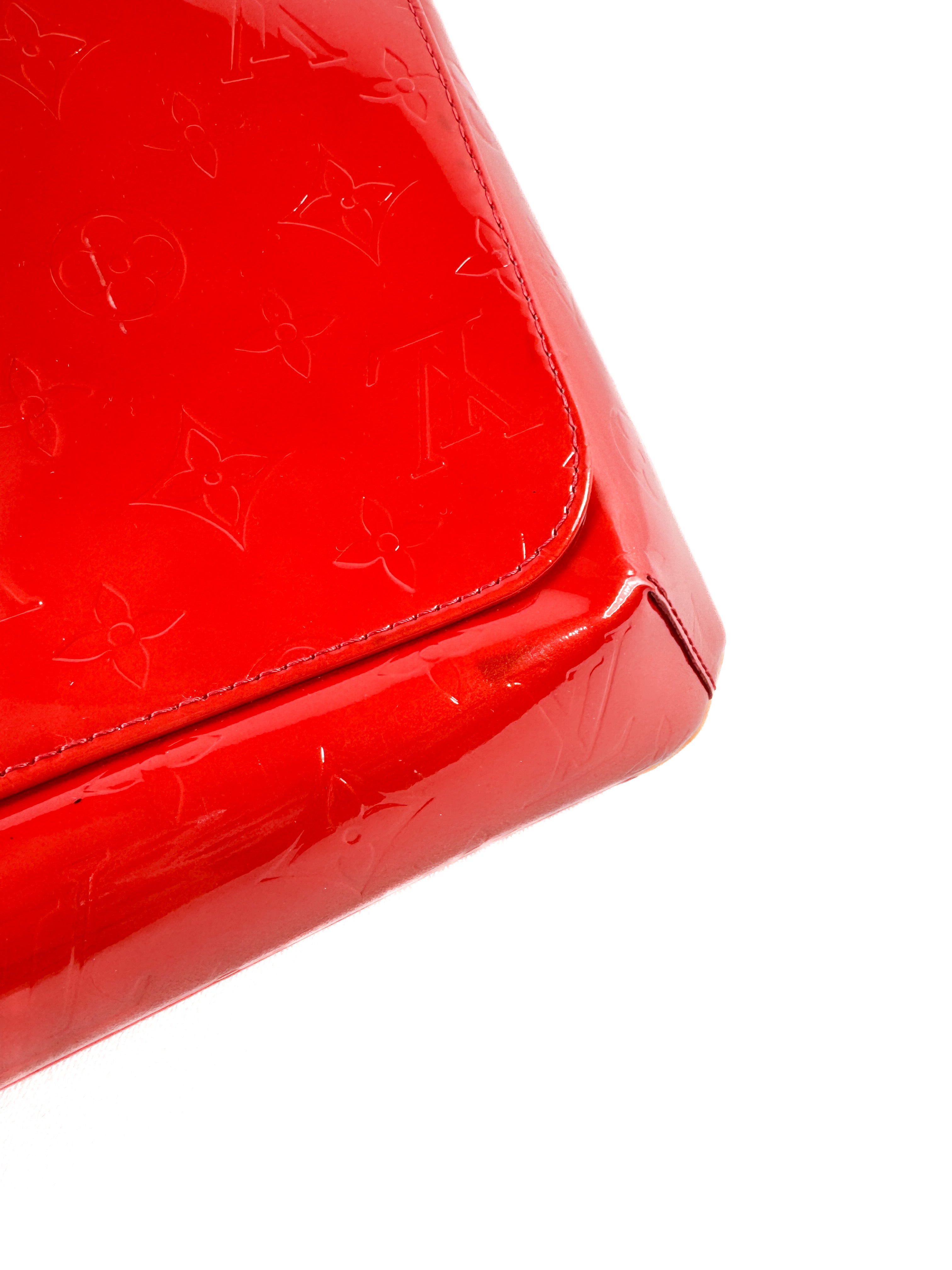 Louis Vuitton red vernis Thompson street shoulder bag CA0031