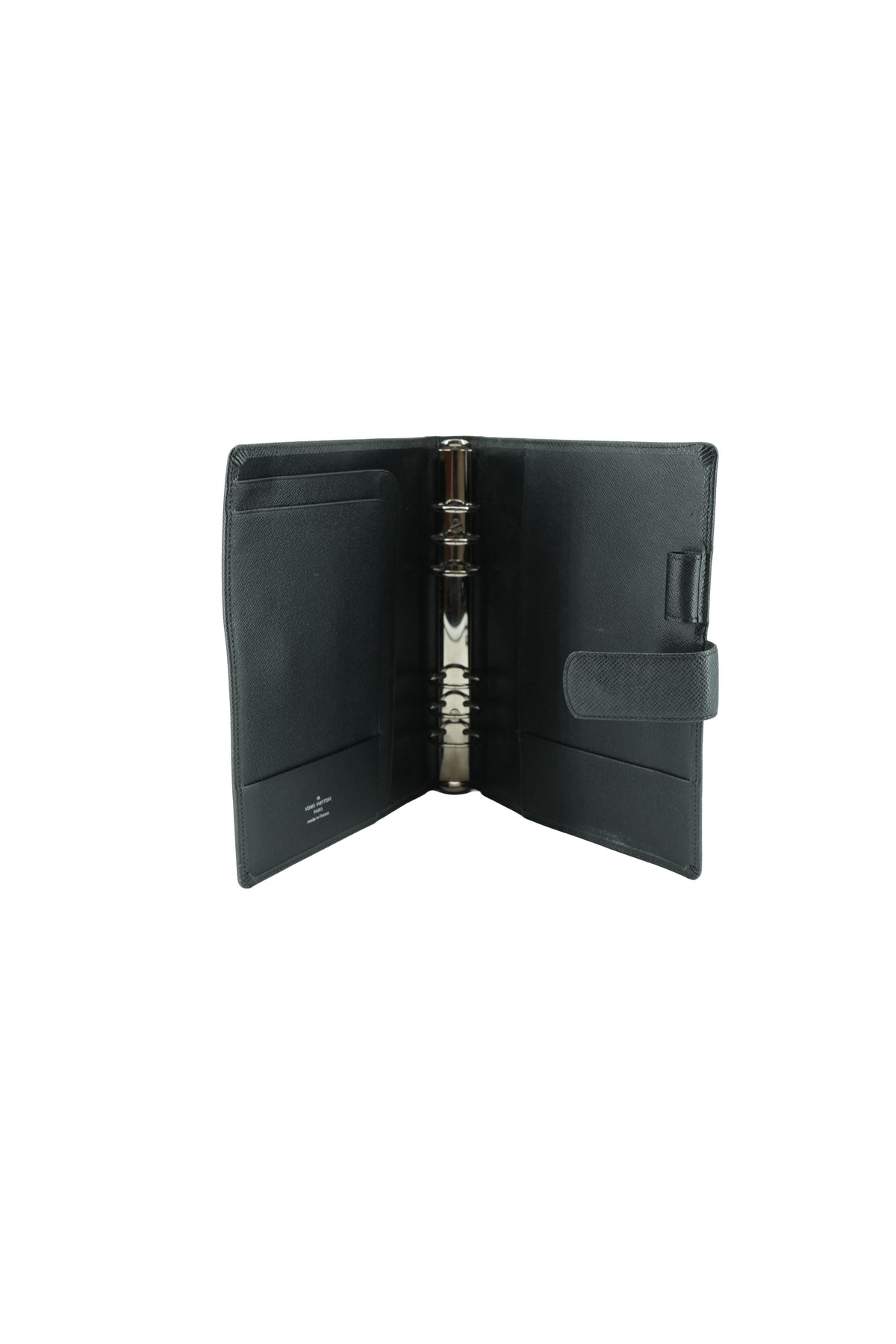 Louis Vuitton black Taiga leather agenda GM