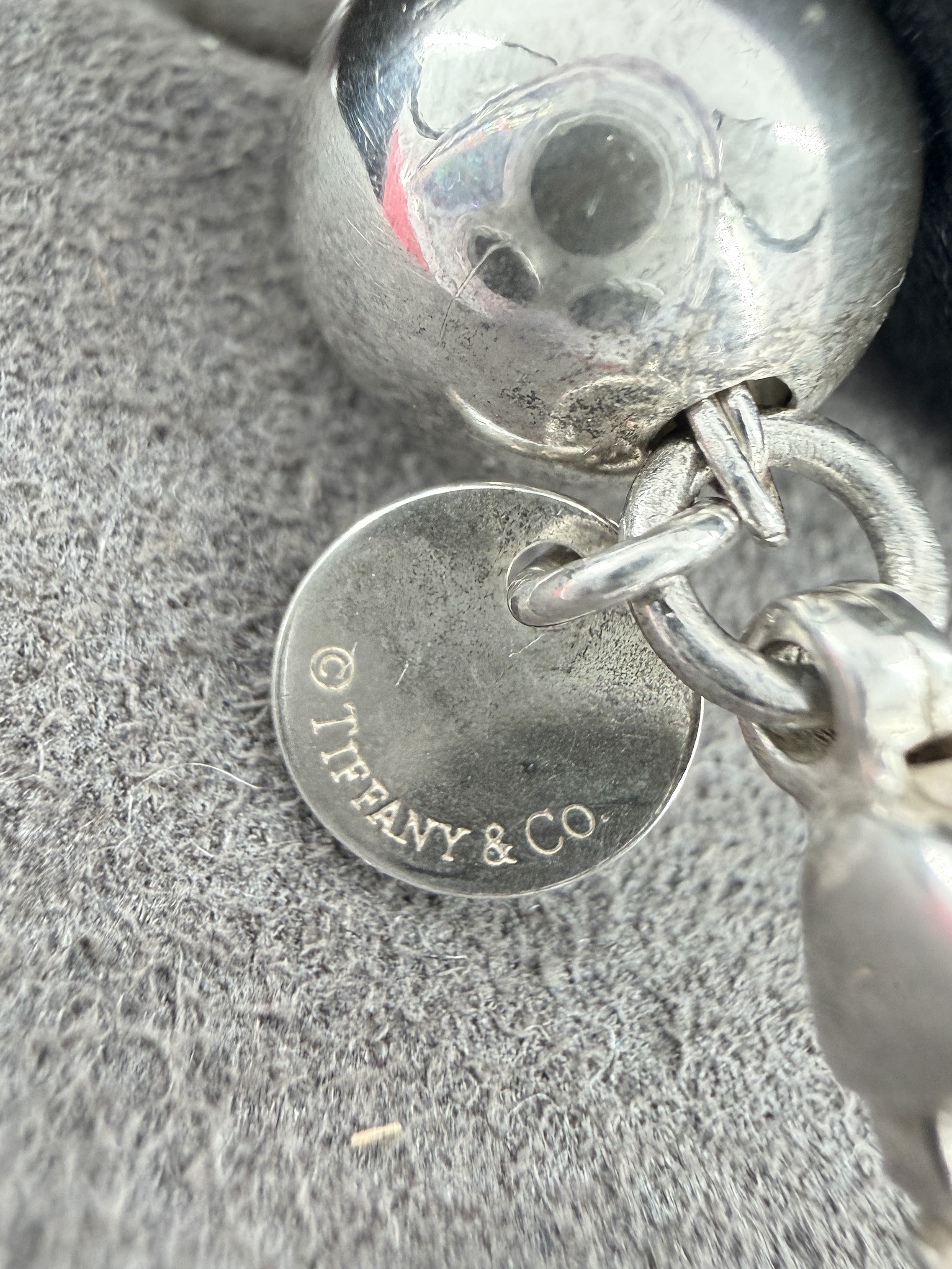 Tiffany & Co sterling silver hardwear ball bracelet