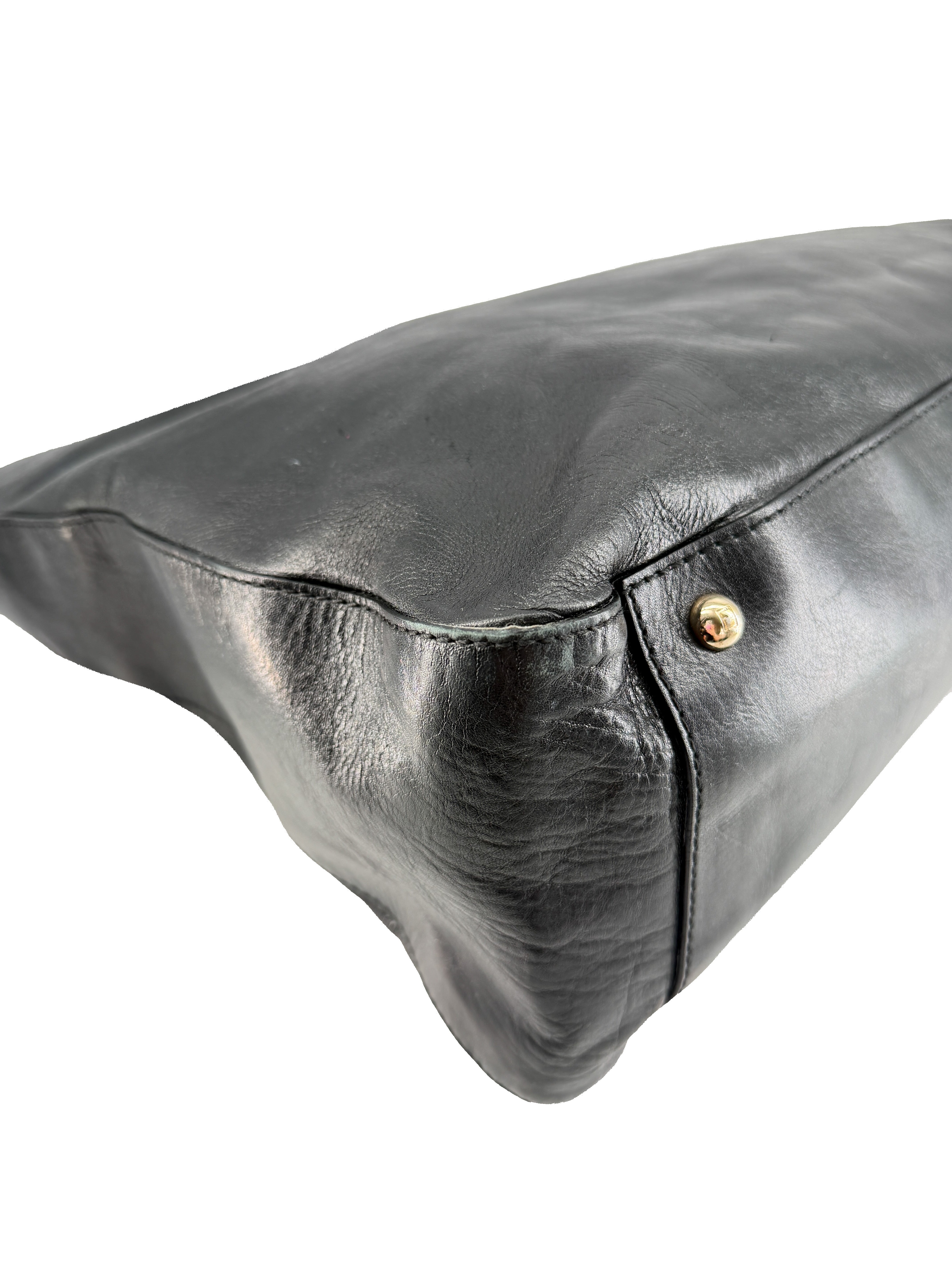 Fendi black leather Twins tote 089