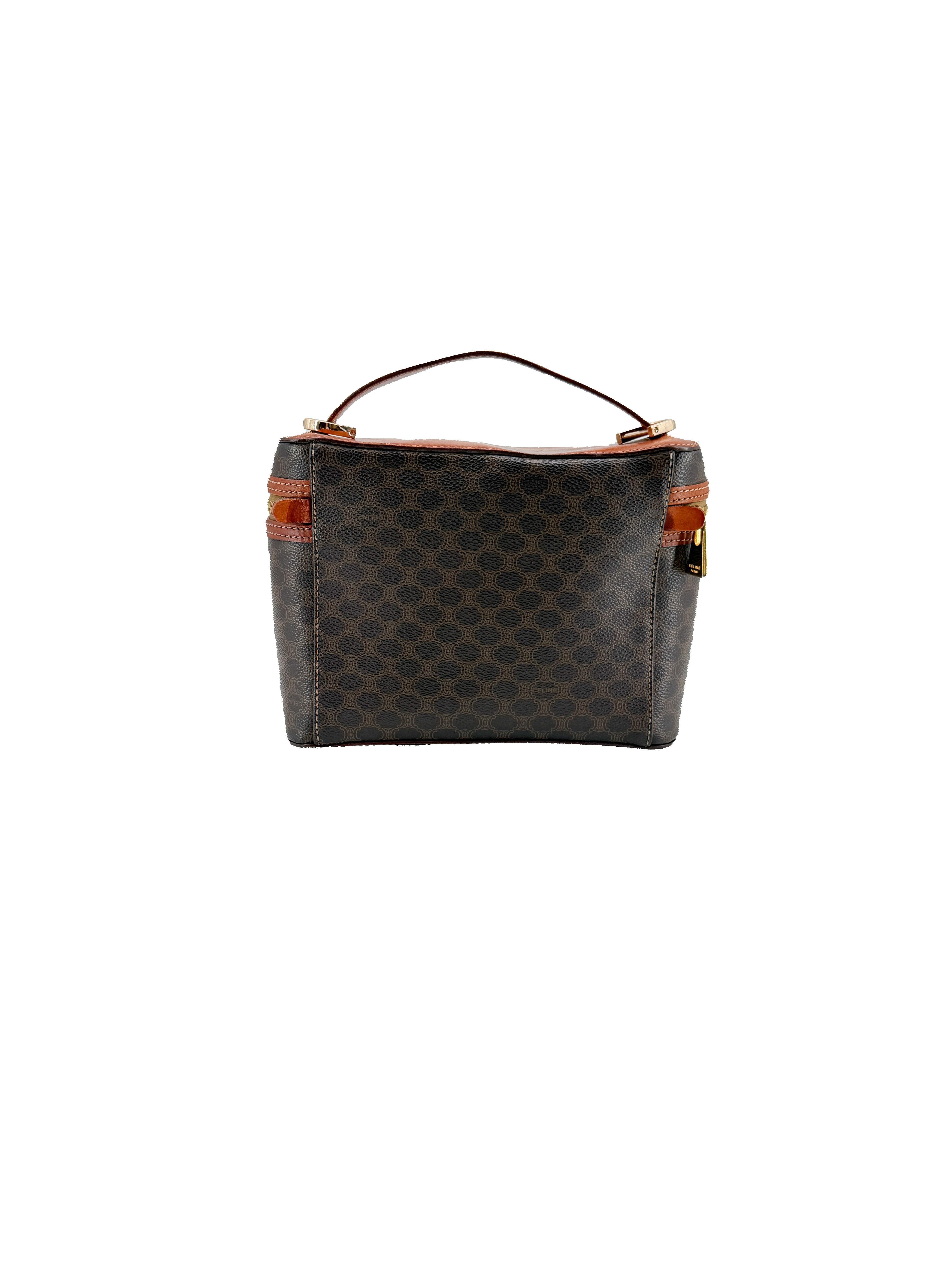 Celine brown Macadam vintage vanity bag MC97