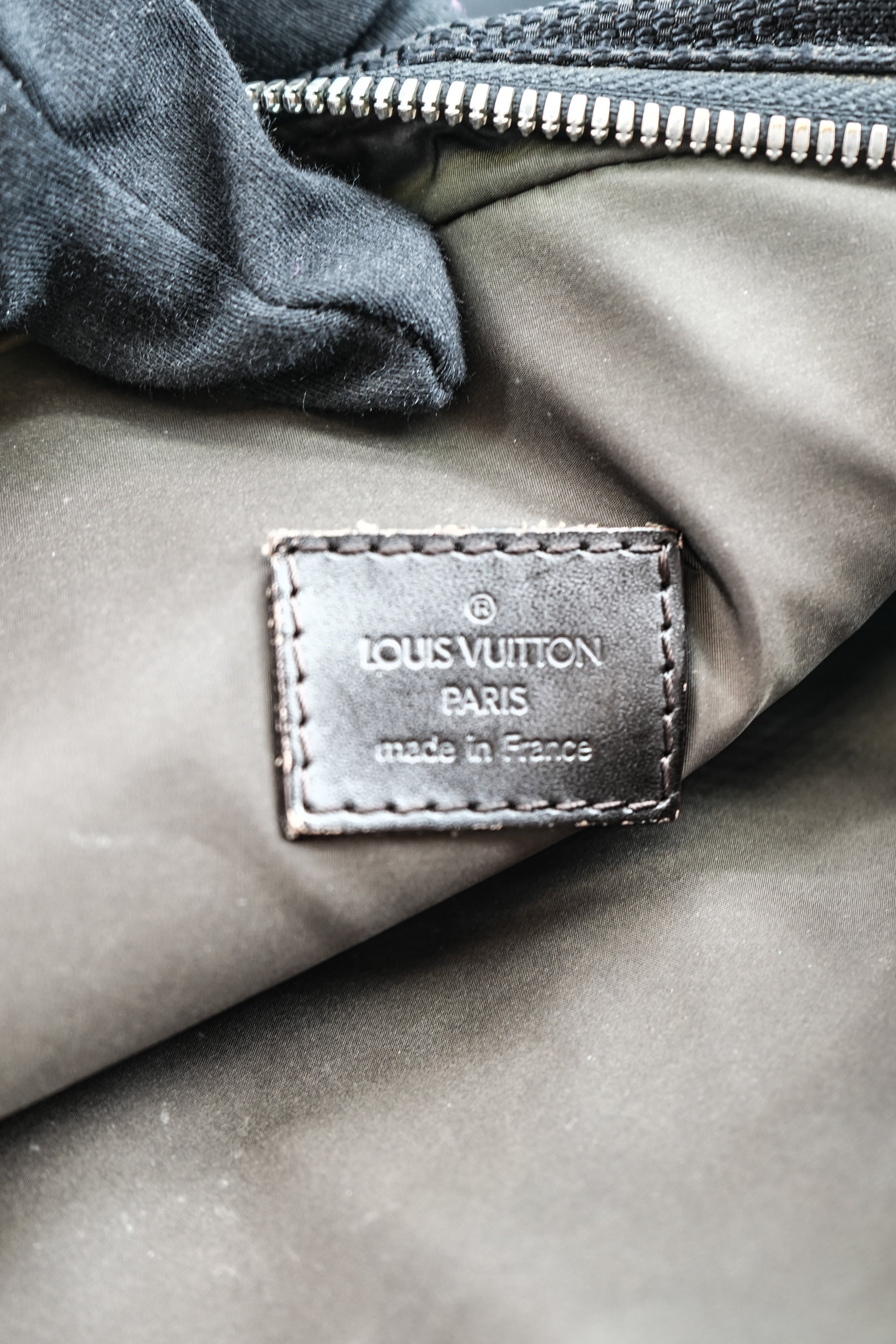 Louis Vuitton black damier Geant Archer waist bag