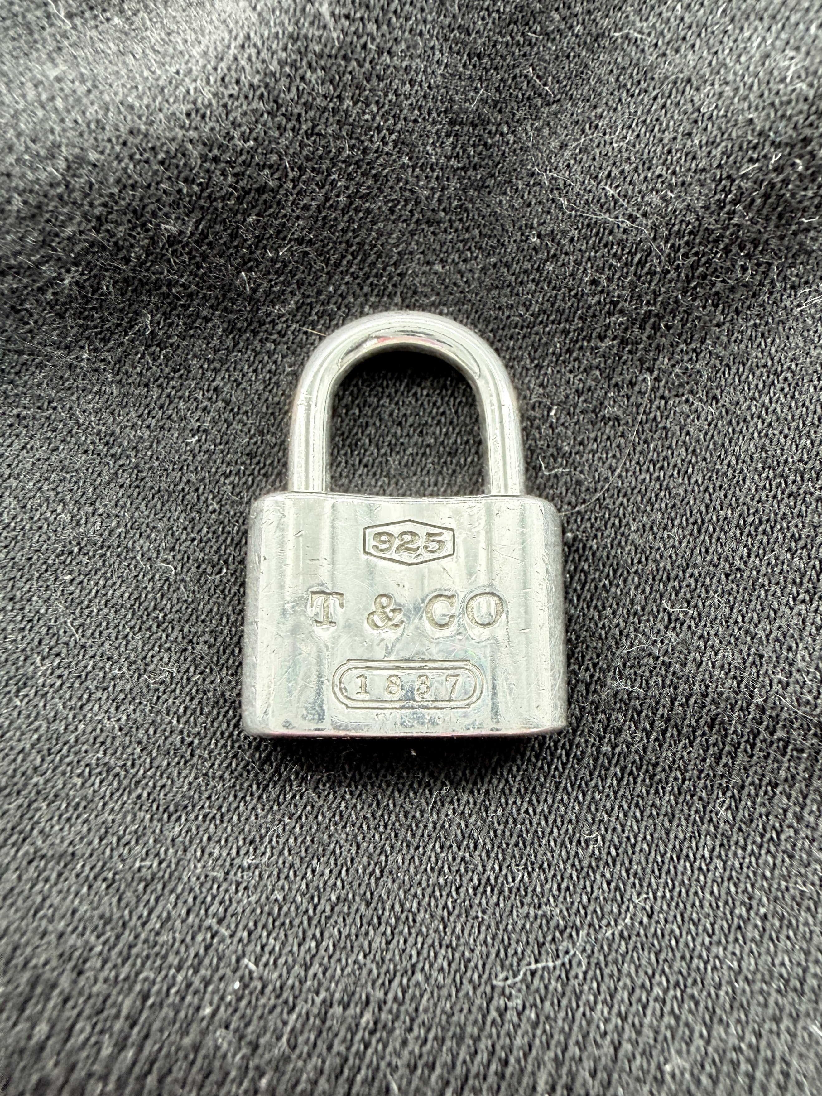 Tiffany & Co sterling silver 1837 lock charm