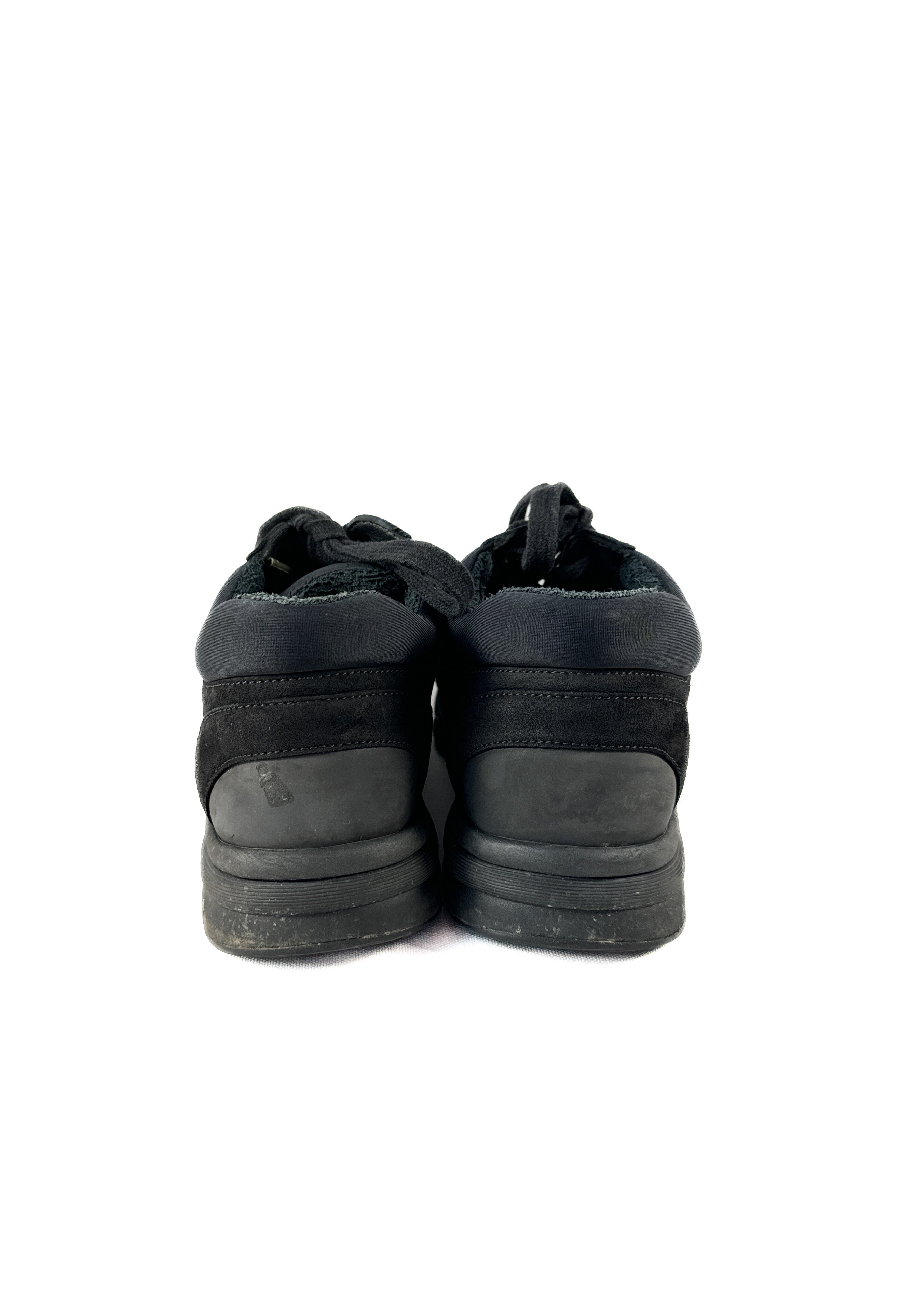 Chanel black interlocking C suede sneakers size 36