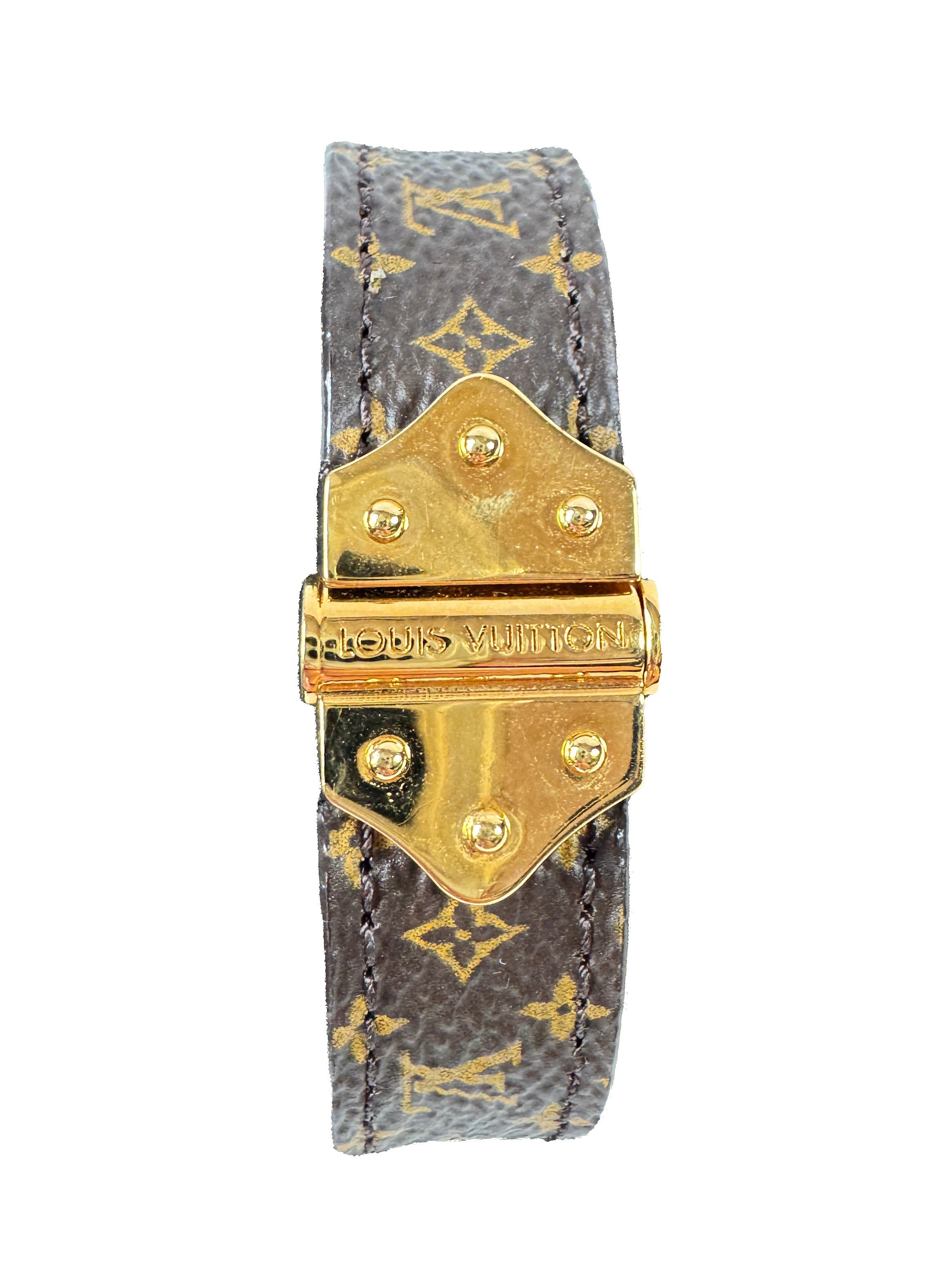 Louis Vuitton nano monogram bracelet size 17 BC5106