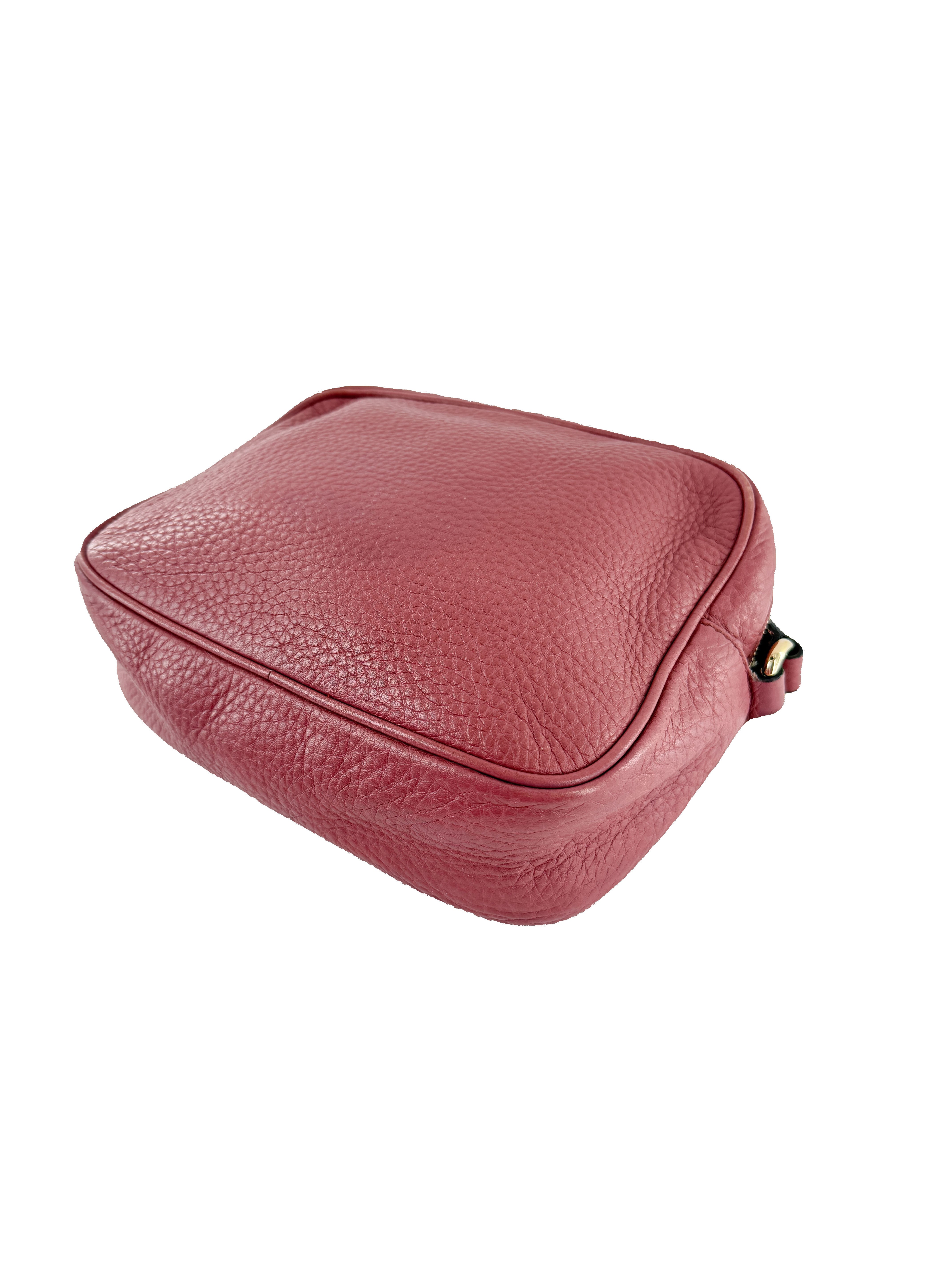 Gucci pink leather Soho Disco crossbody 308364 498879