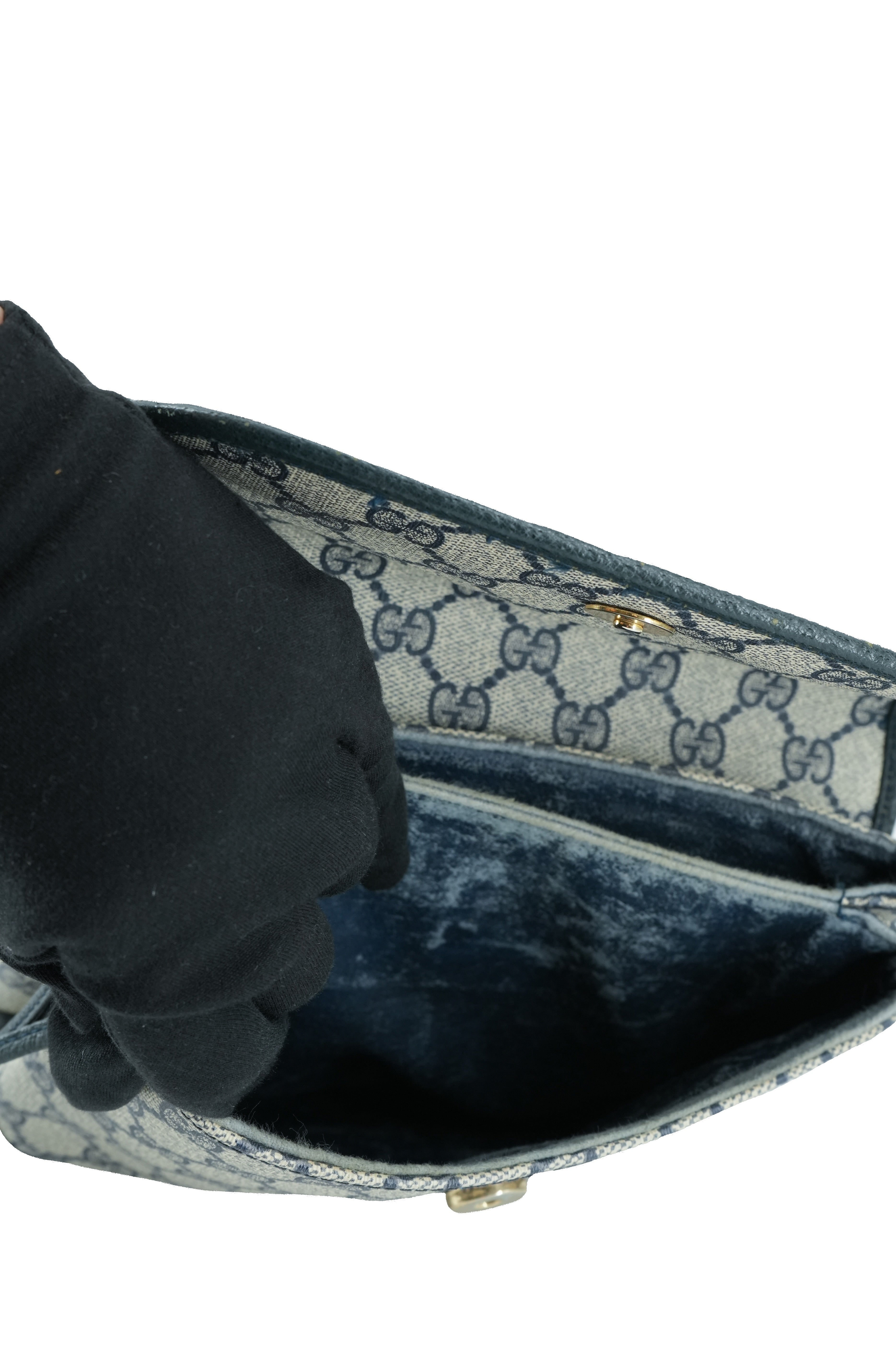Gucci navy gray GG shoulder bag 007-105-5548