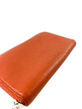 BVGALRI orange leather zip around wallet **as is**