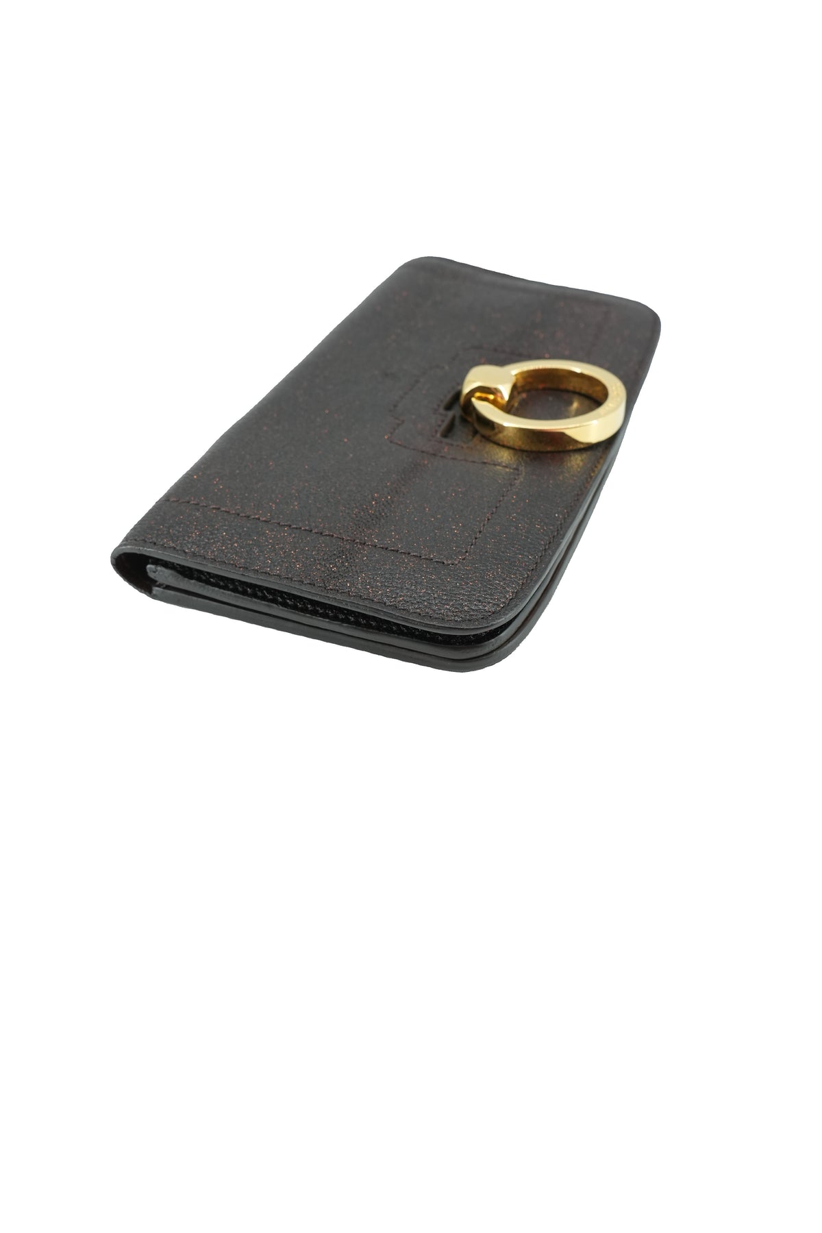Jimmy Choo brown metallic clutch