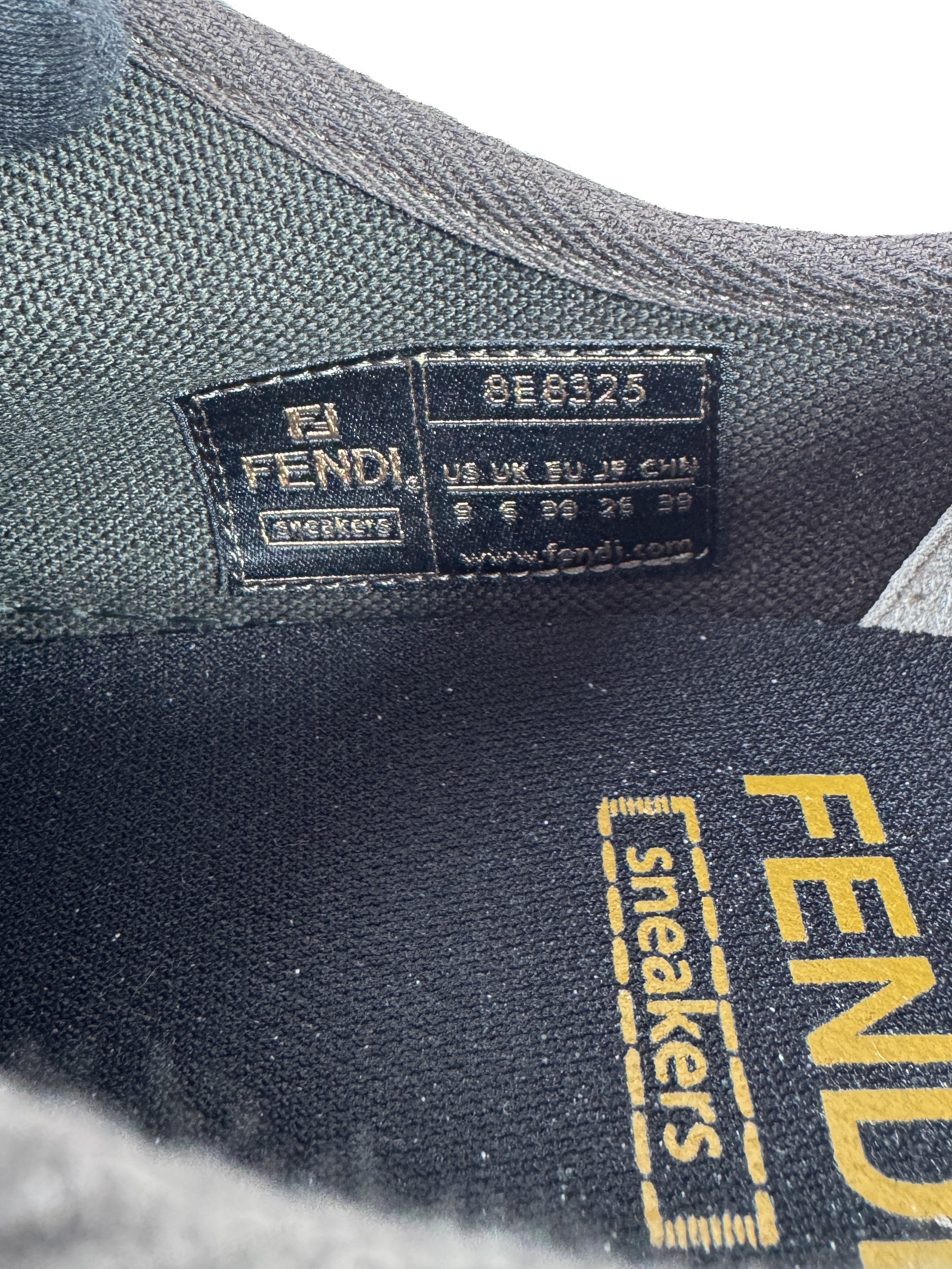 Fendi brown Zucca print sneakers size 39 NEW 8E8325