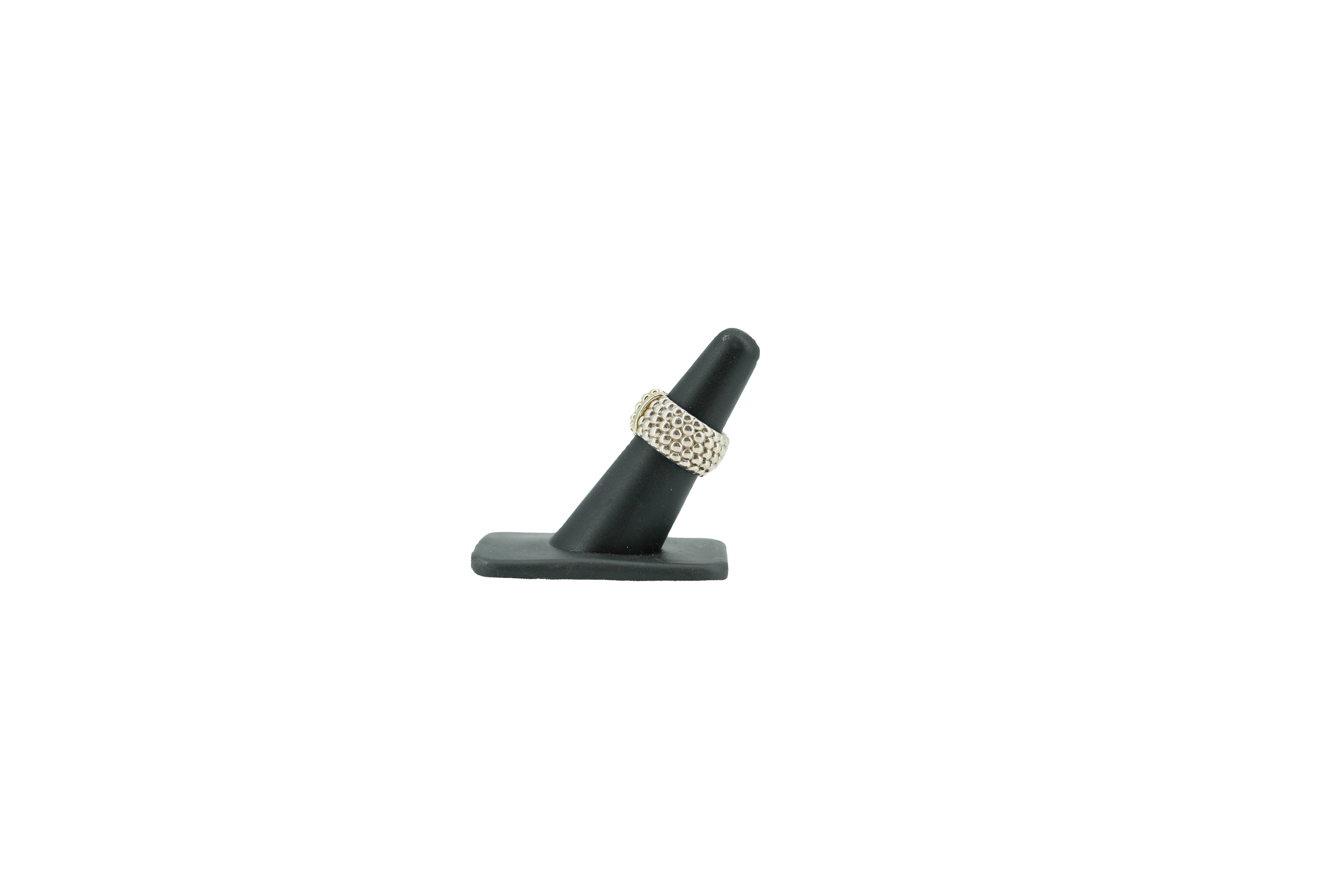 Lagos sterling silver Caviar High Bar ring
