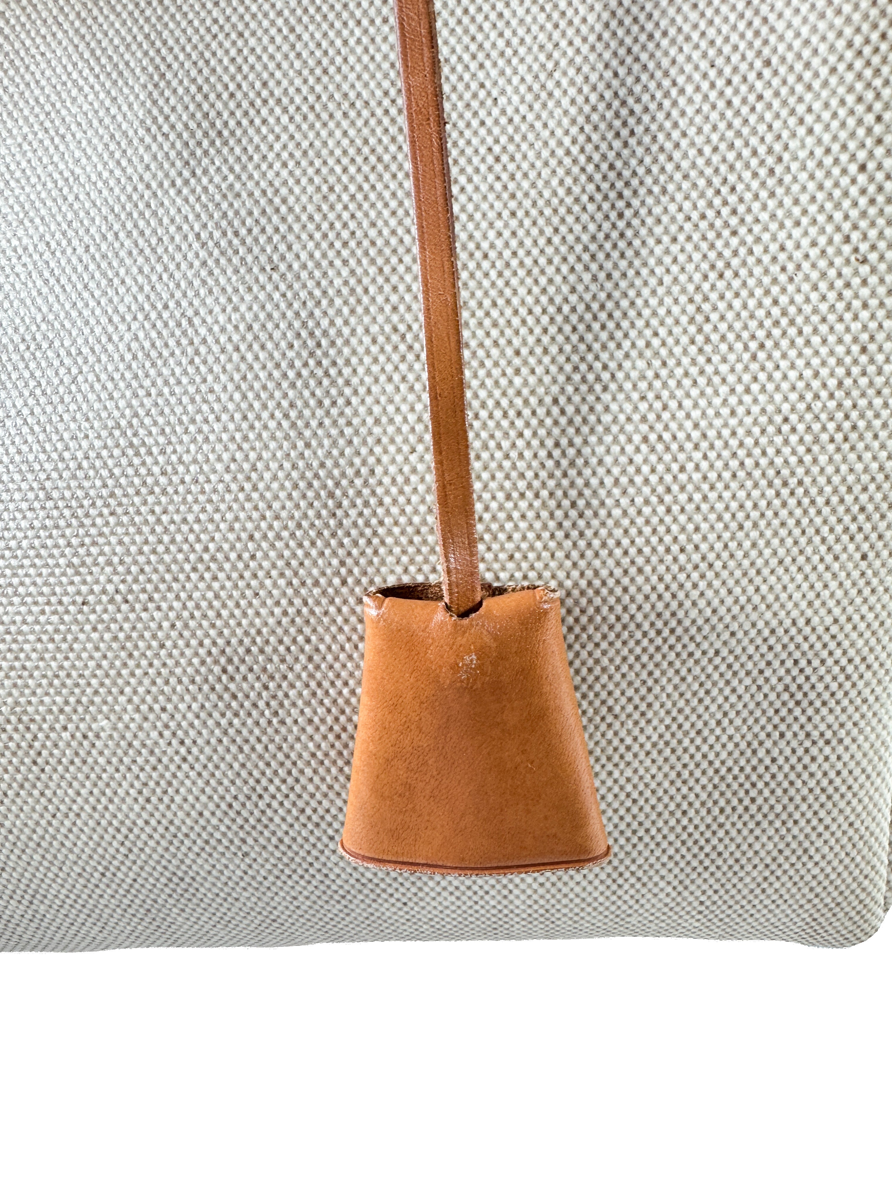 Hermès herbag toile backpack w/ large shell (square E, 2001)