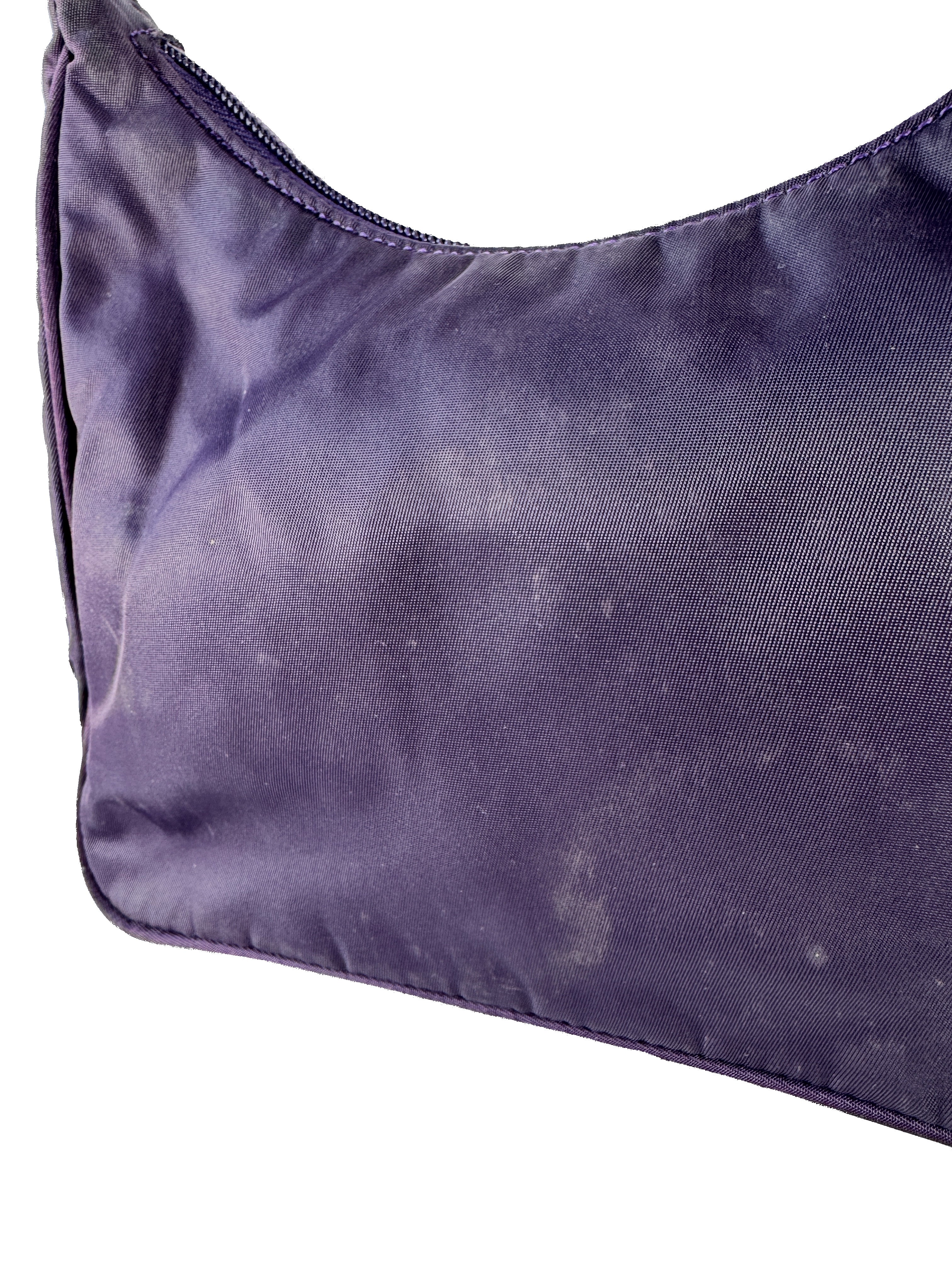 Prada purple nlyon vintage shoulder bag 36