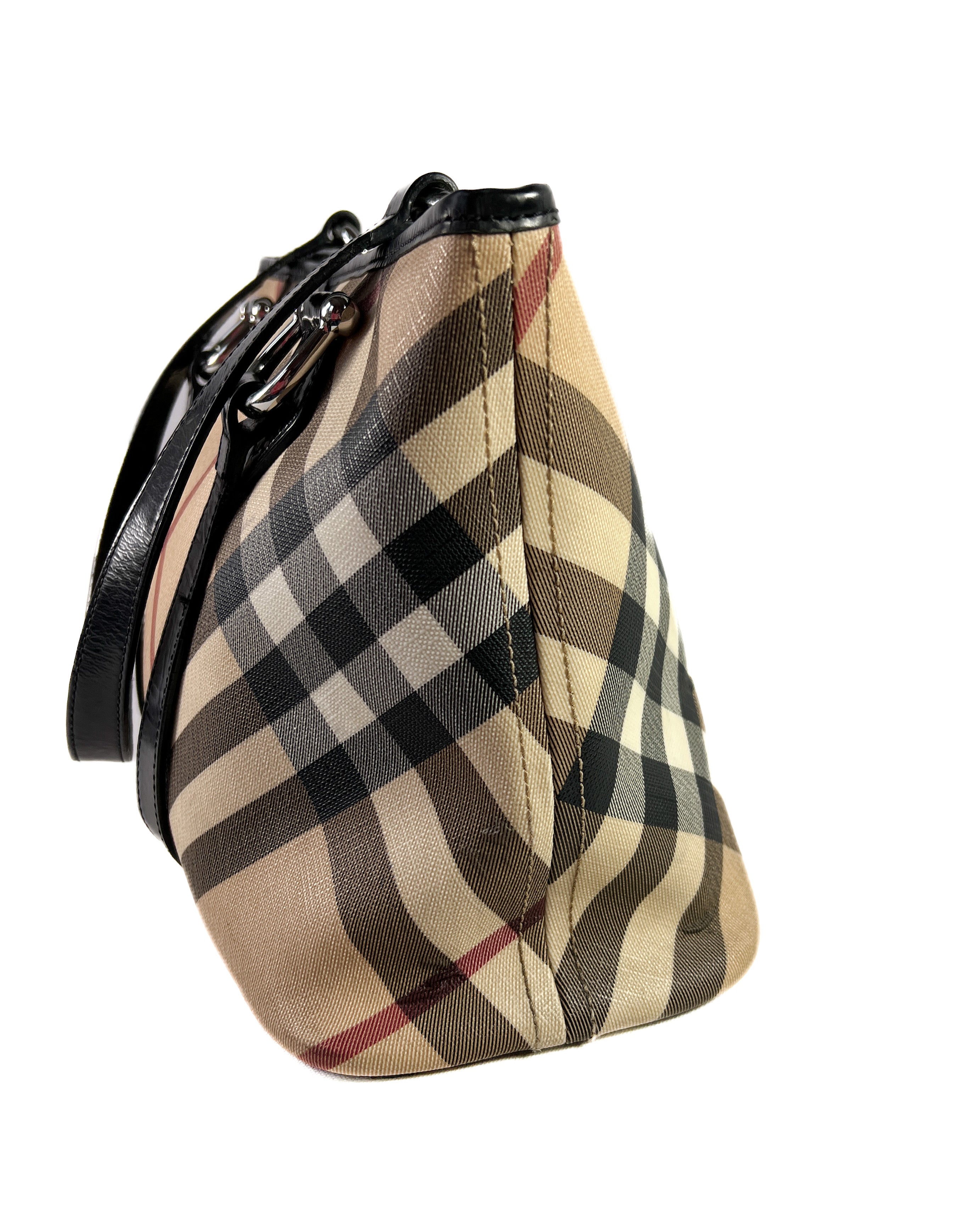 バッグ BURBERRY Nova Check Shoulder Bag Leather Pre-owned Burberry Nova Check Shoulder Bag – Sabrina's Closet