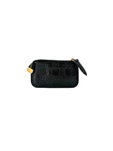 Gucci black leather GG key case 496334