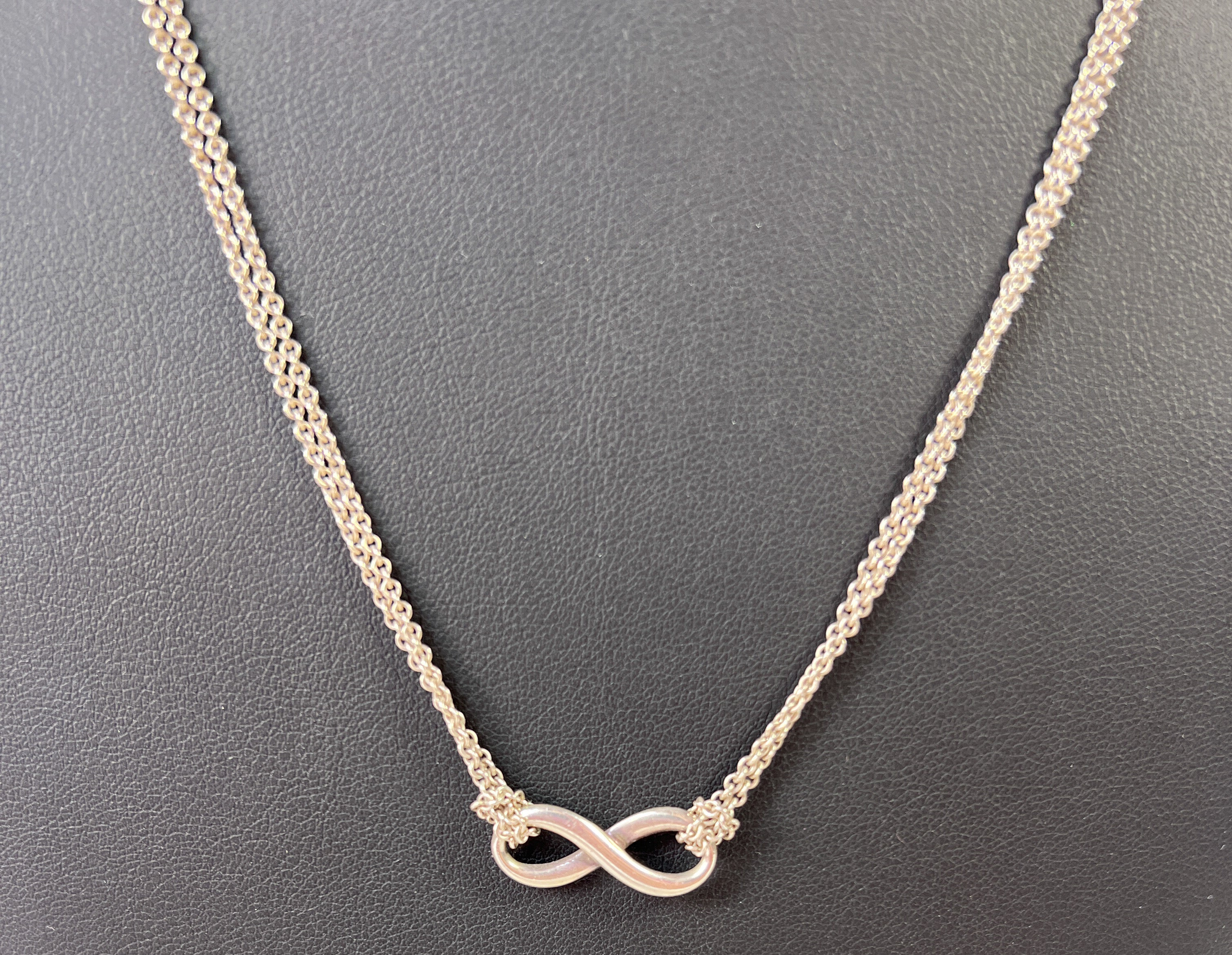 Tiffany & Co infinity double chain necklace